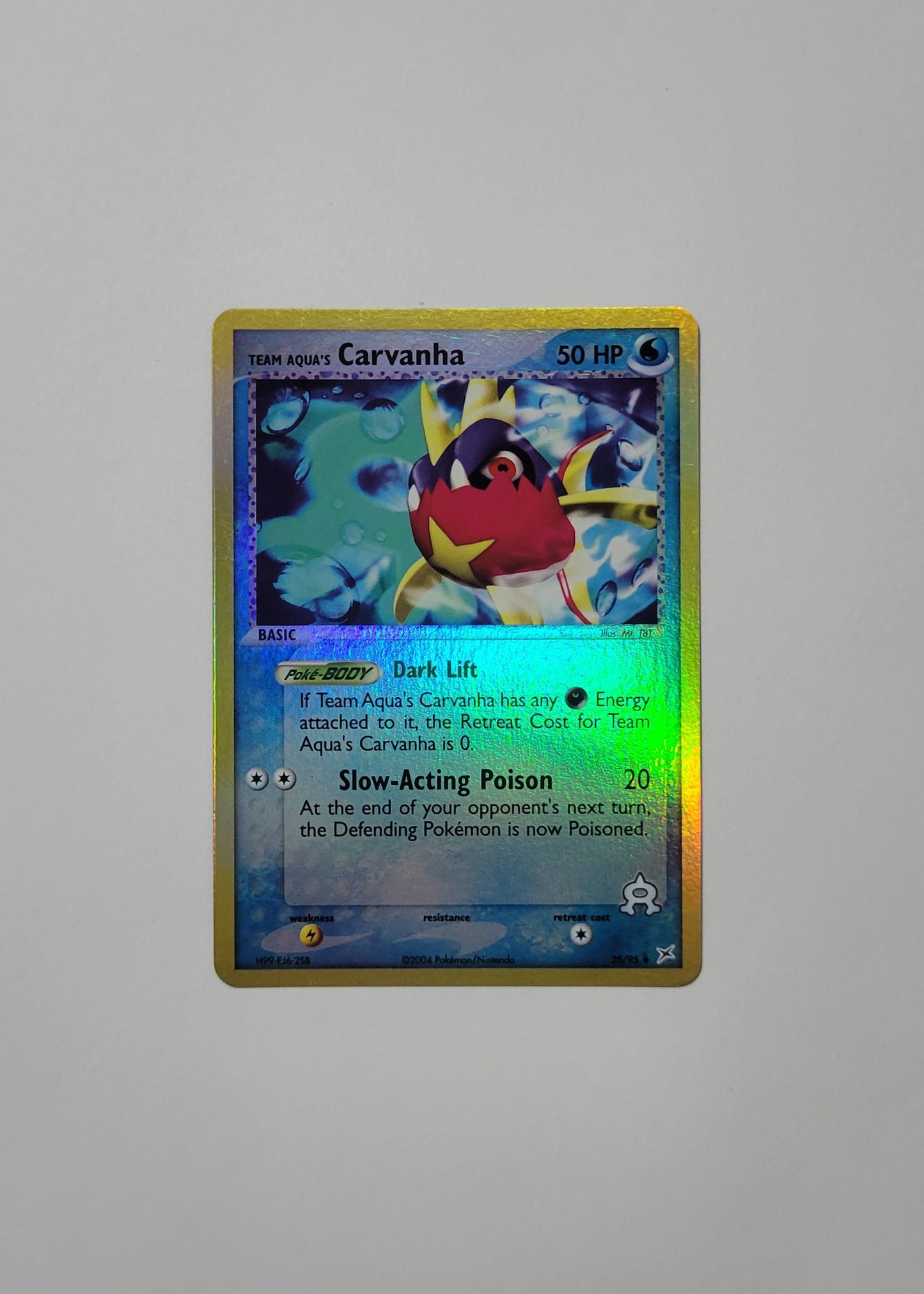 Team Aqua's Carvanha 25/95 (Reverse Holo) - EX Team Magma vs. Team Aqua