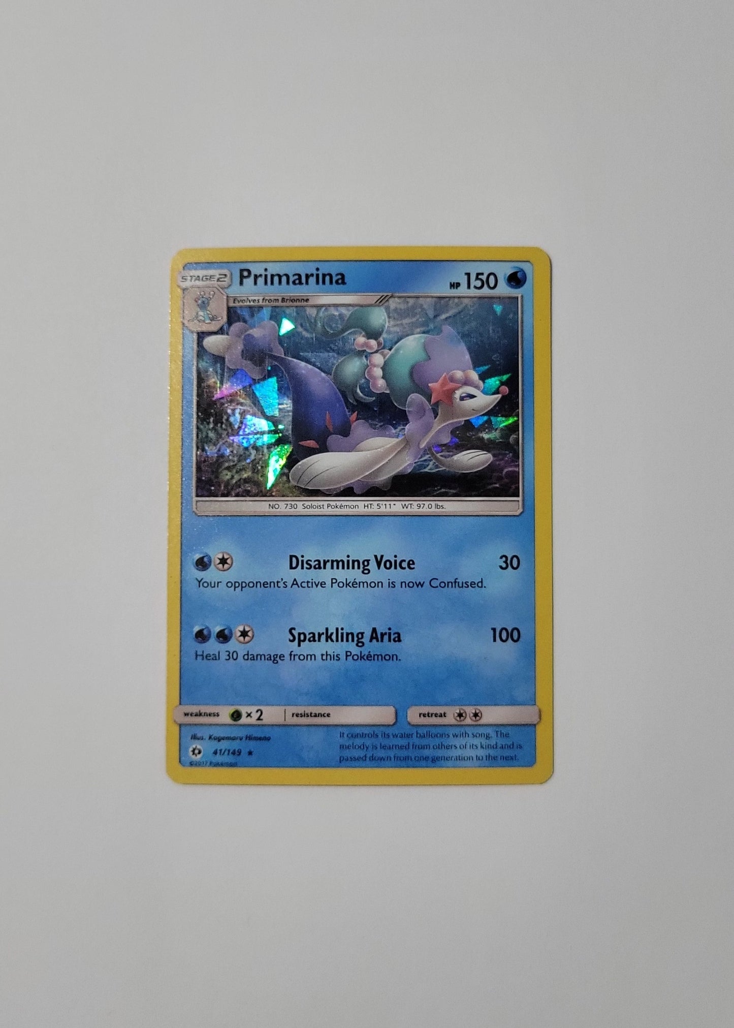 Primarina 41/149 (Cracked Ice) - Sun & Moon Base Set