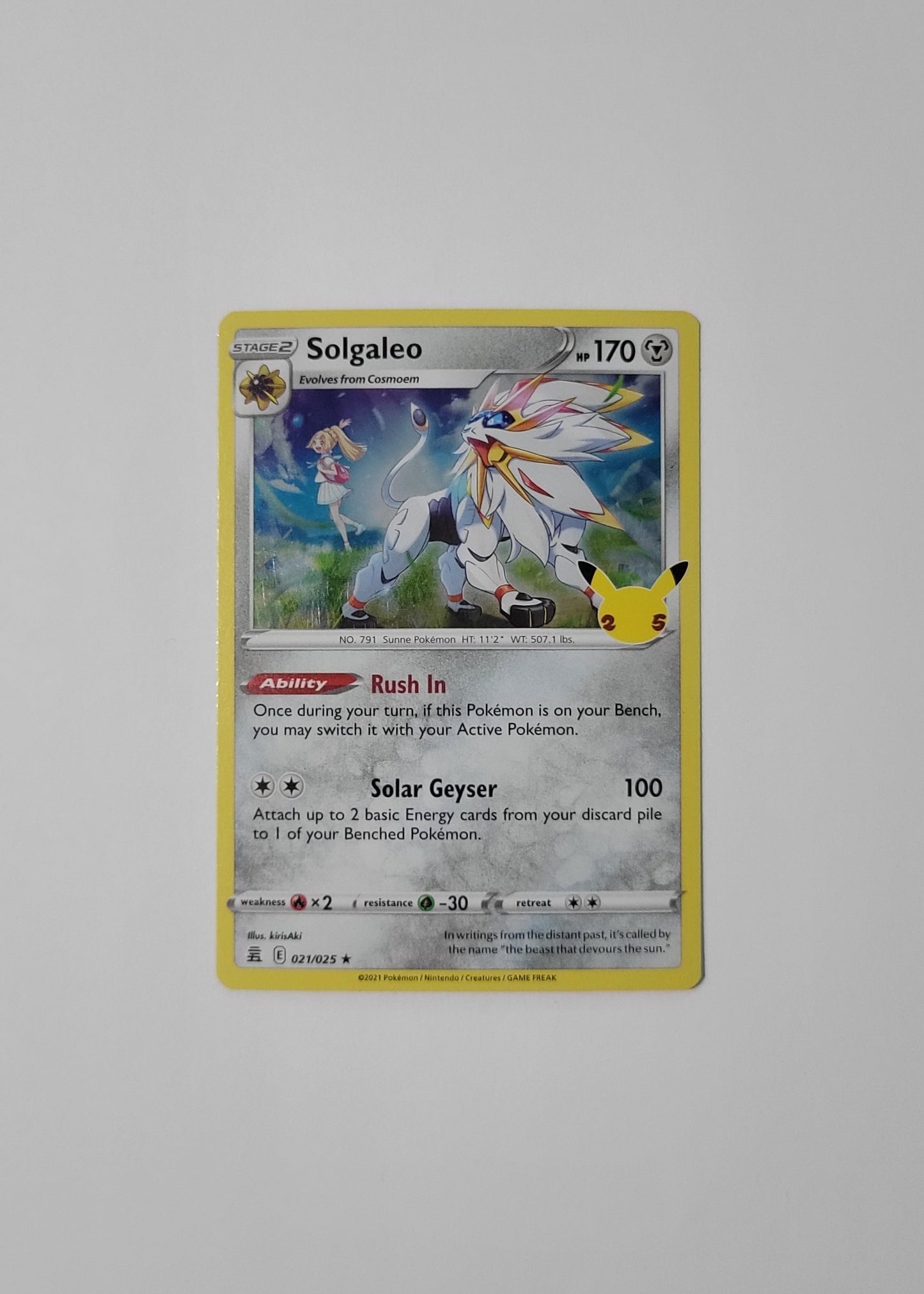 Solgaleo 021/025 - Celebrations