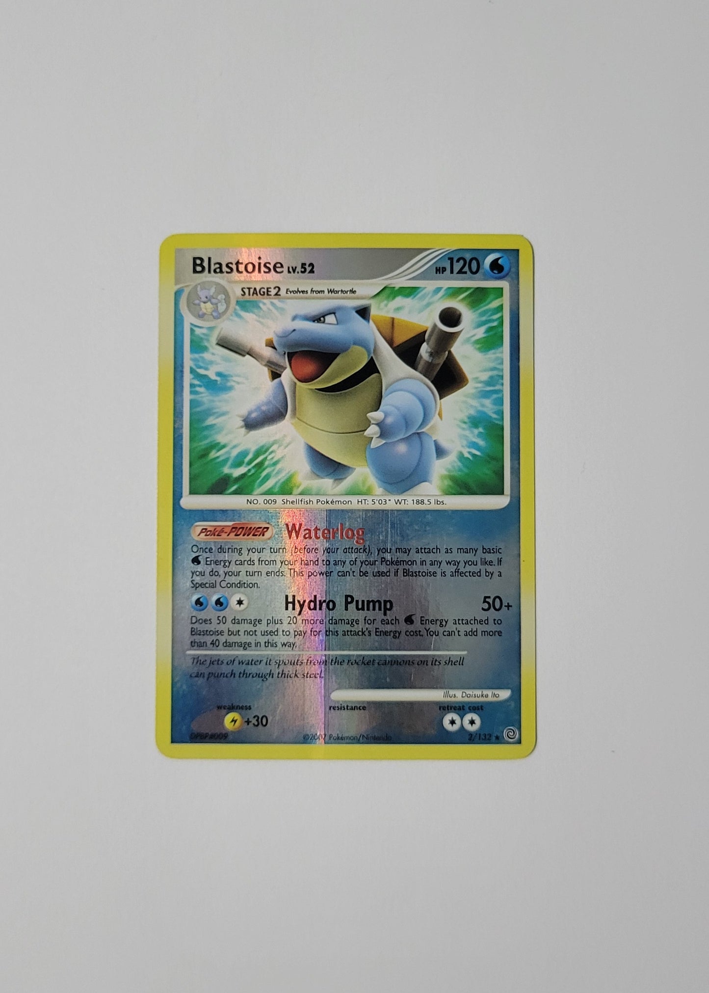 Blastoise LV.52 2/132 (Reverse Holo) - Secret Wonders