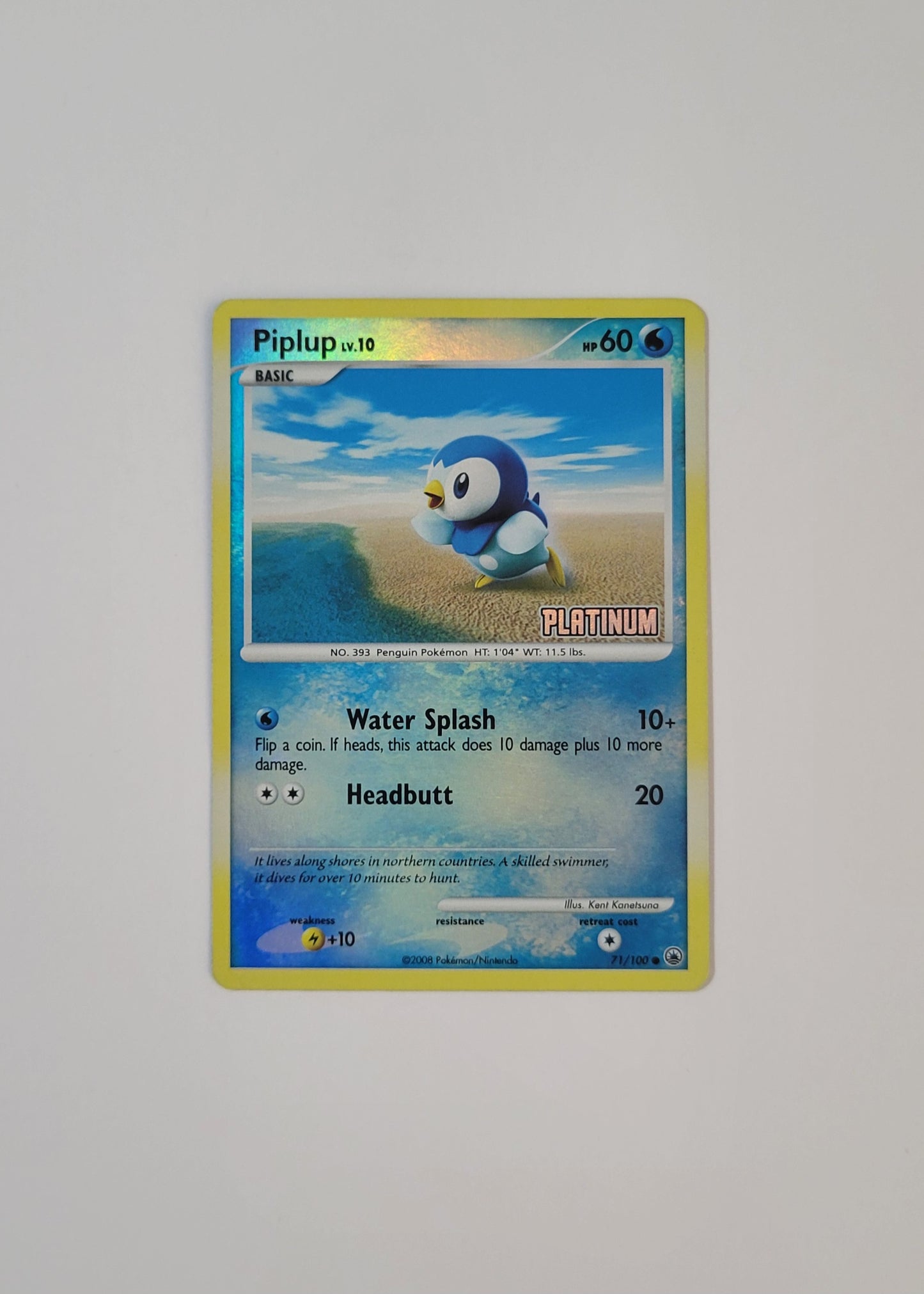Piplup LV.10 71/100 - Burger King Promo
