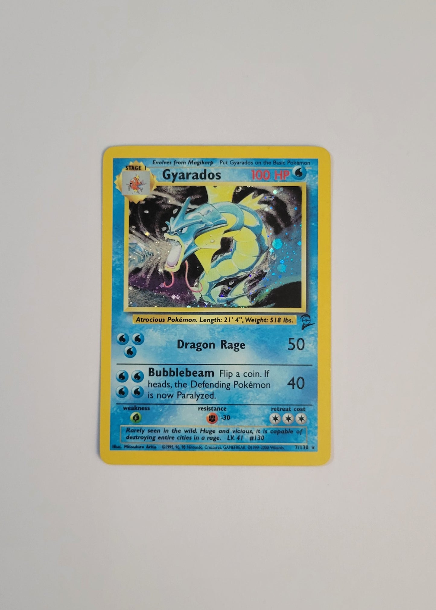 Gyarados 7/130 (Holo) - Base Set 2