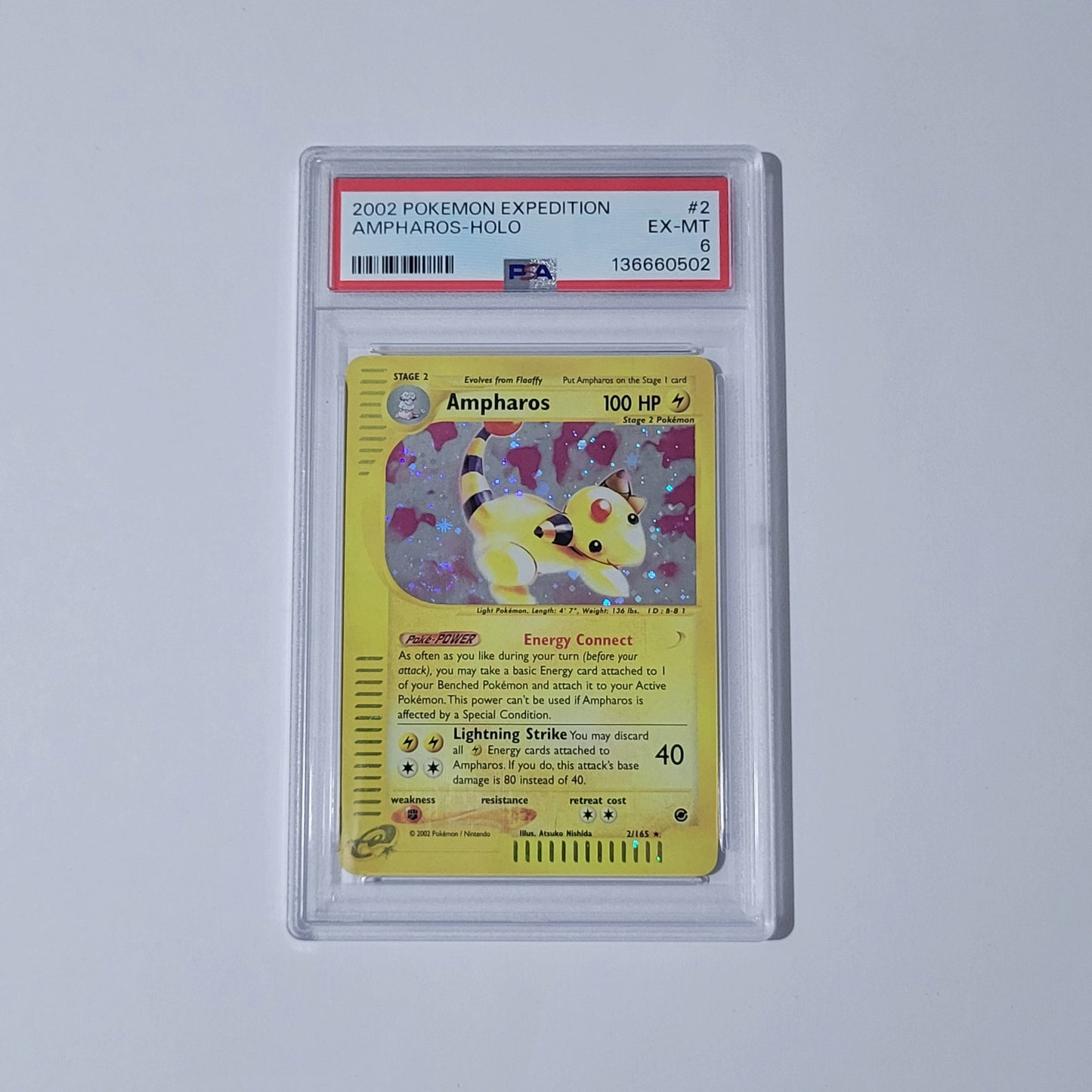 Ampharos 2/165 (Holo) - Neo Expedition - PSA 6