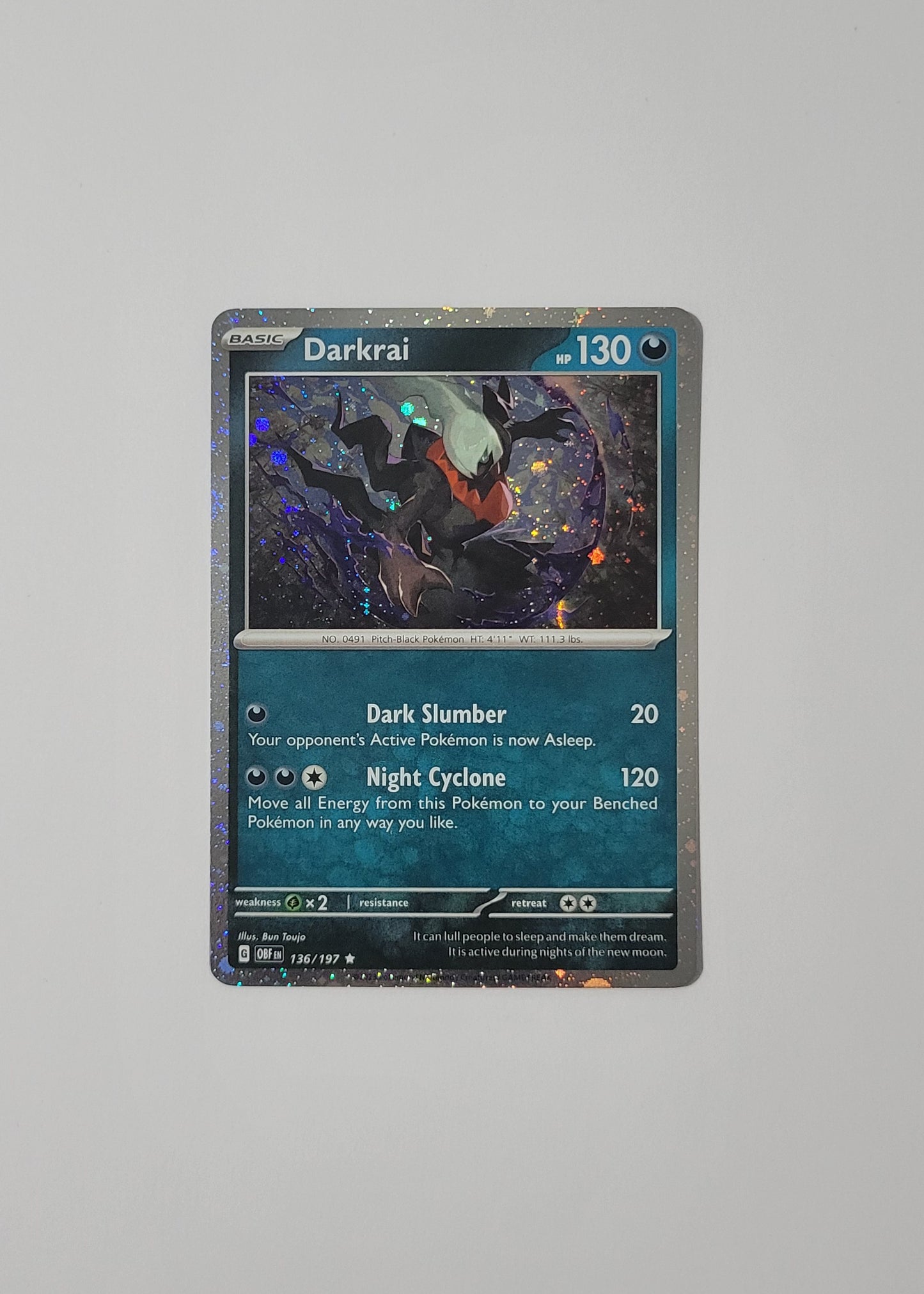 Darkrai 136/197 (Cosmos Holo)- Obsidian Flames