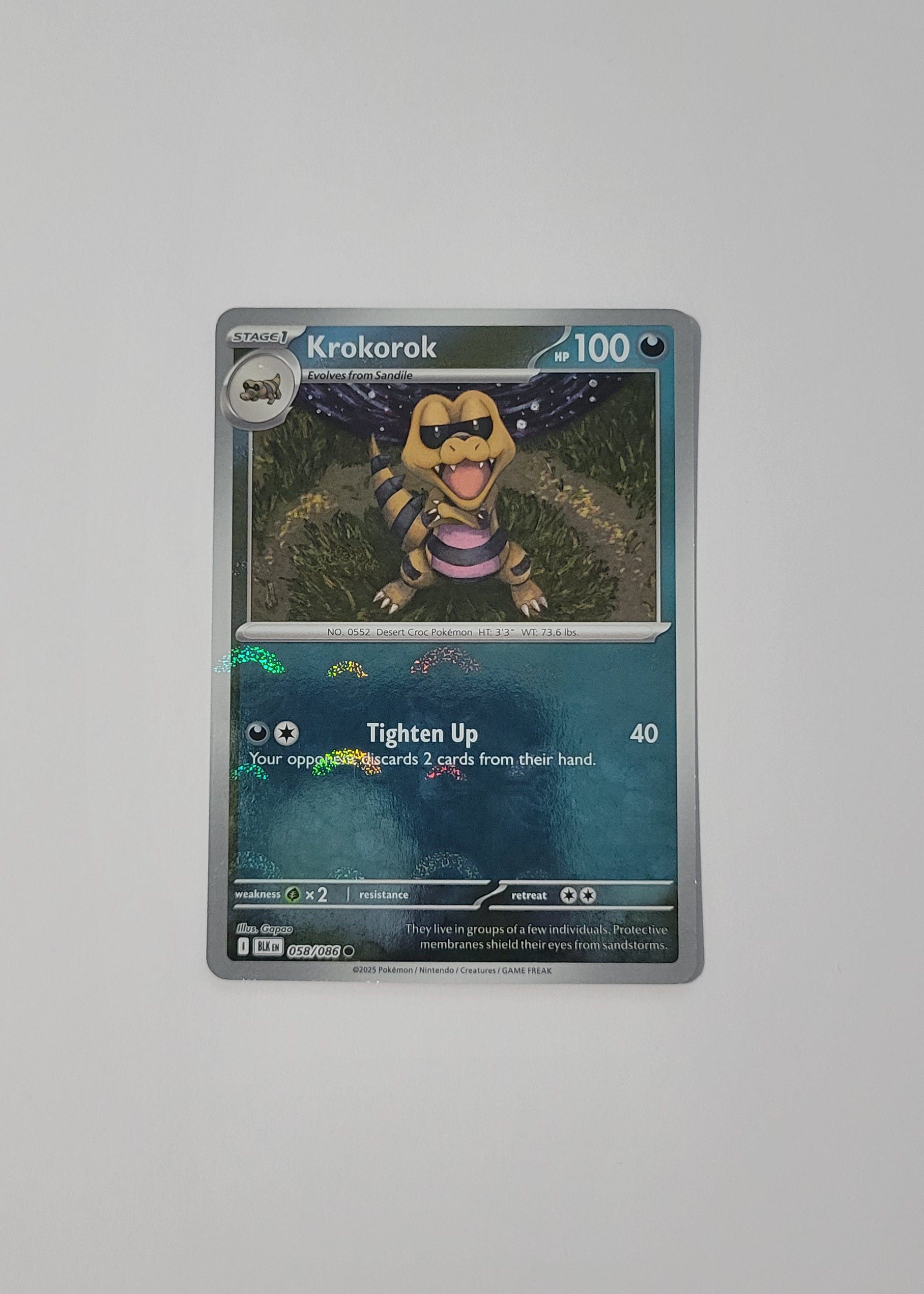 pokemon krokorok card Krokorok #84/149 SM Base Set Reverse Holo Uncommon
