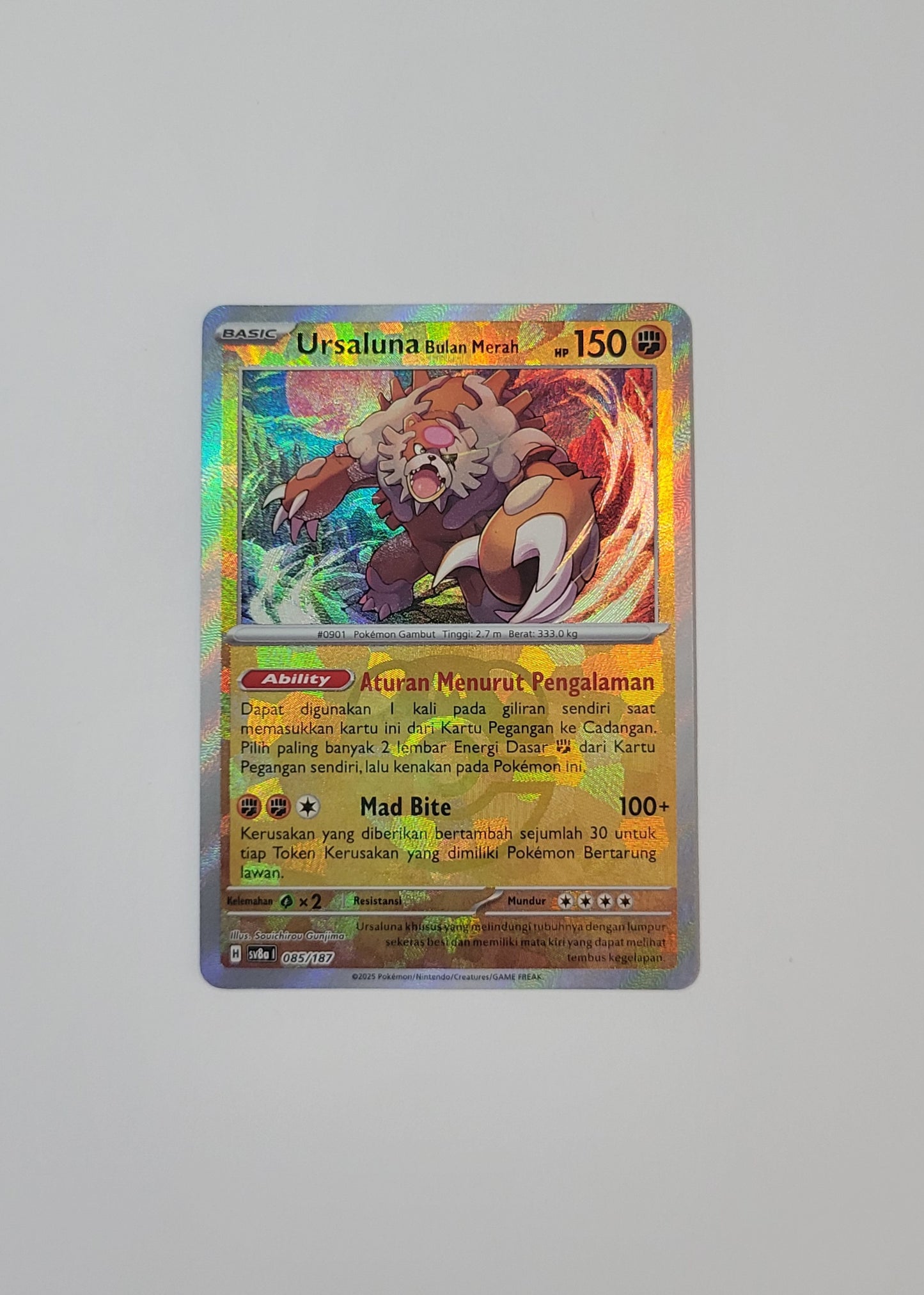 Ursaluna Bulan Merah 085/138 (Master Ball) - Terastal Fest ex (Indonesian)