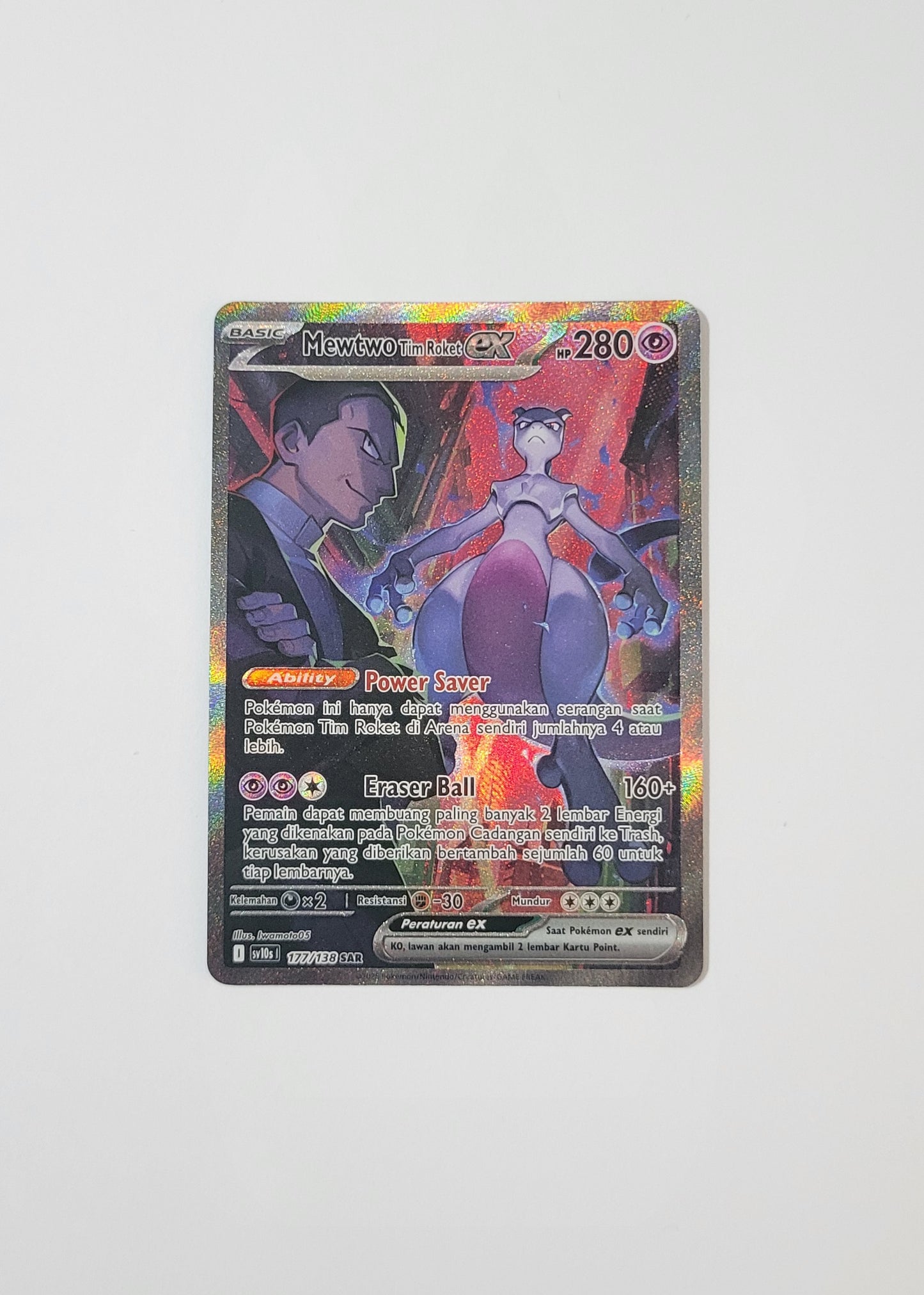 Mewtwo Tim Roket ex 177/138 - Presence of Champions (Indonesian)
