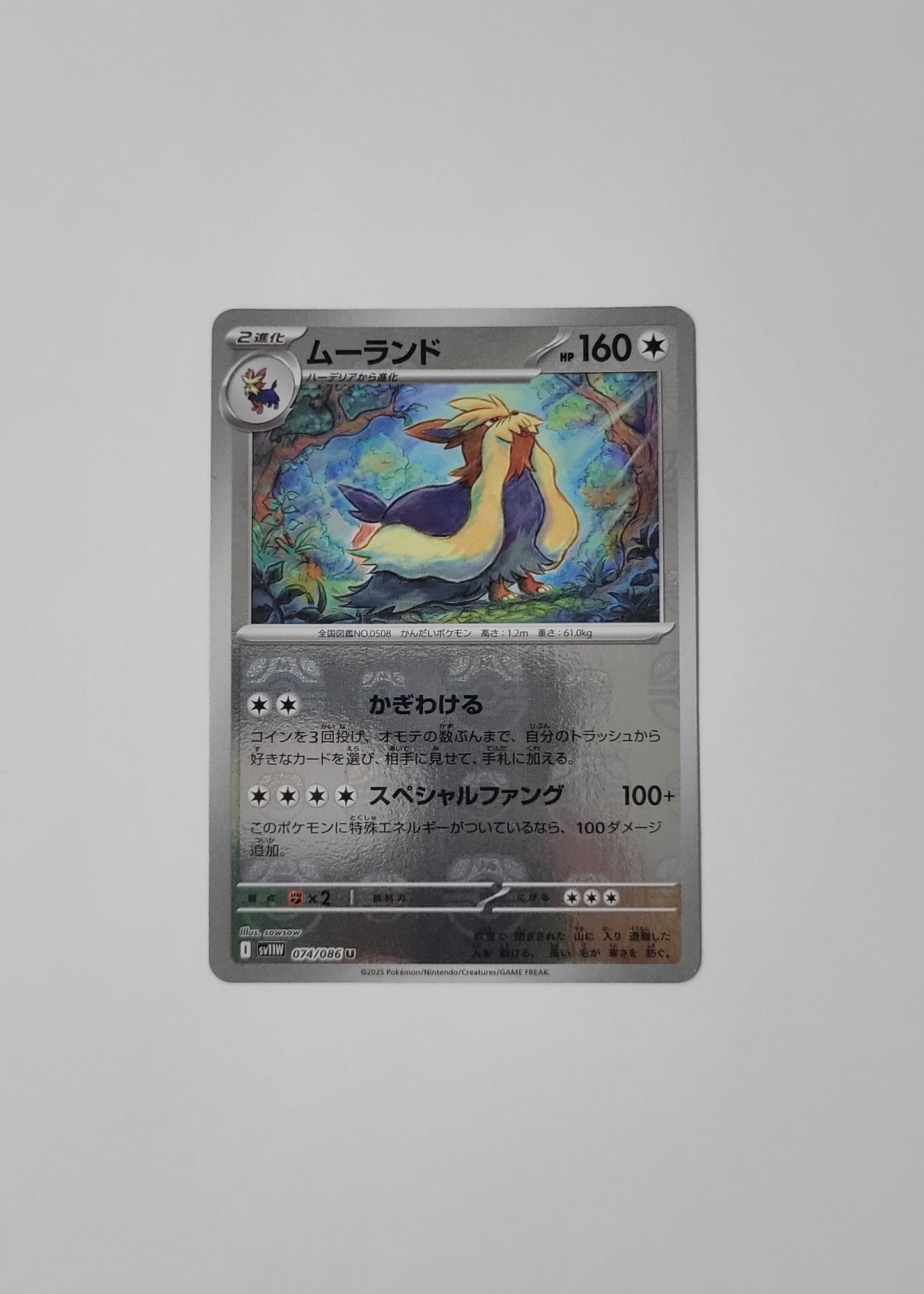 Stoutland 074/165 (Master Ball) - White Flare (Japanese)
