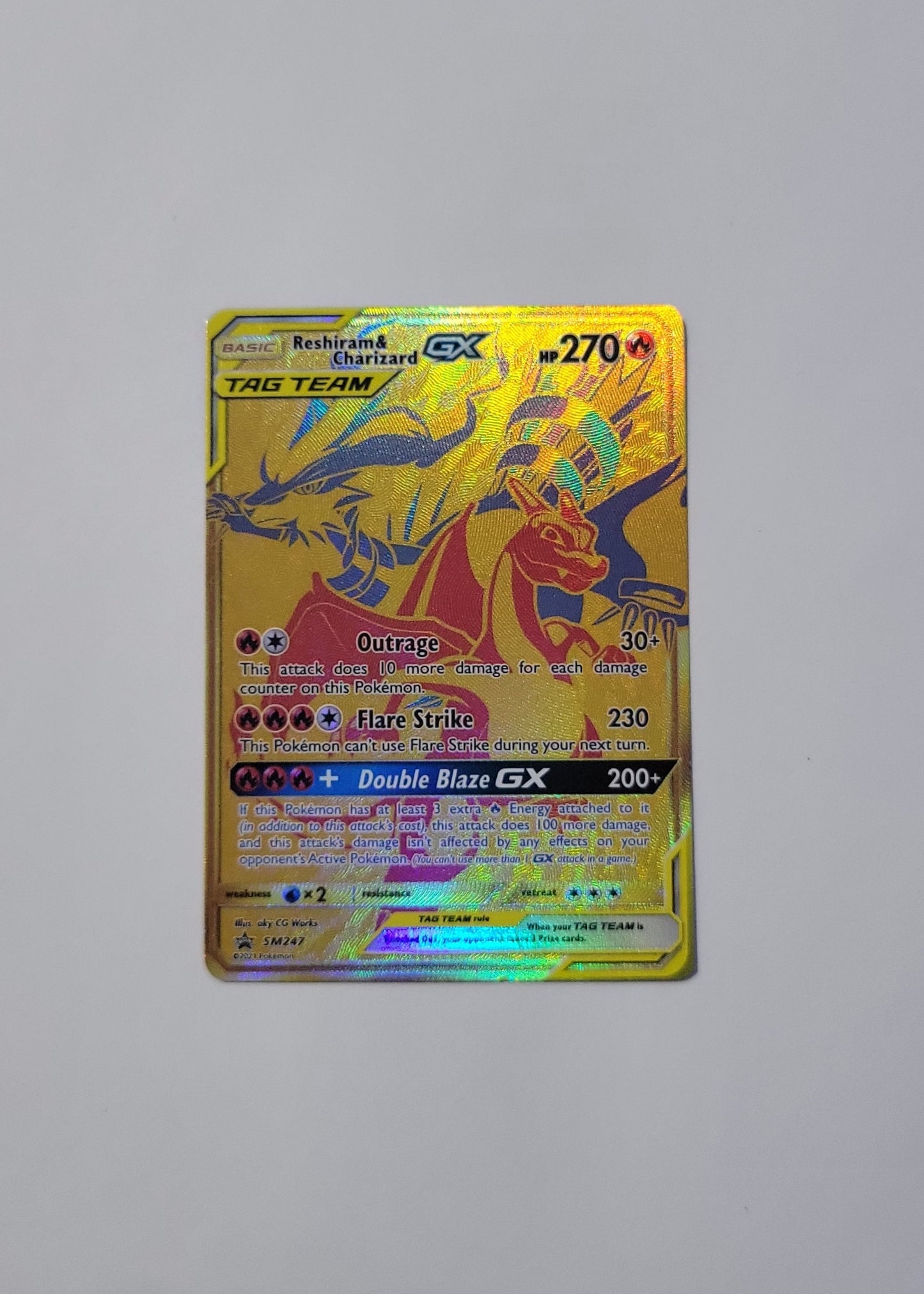 Reshiram & Charizard GX SM247 - Black Star Promo