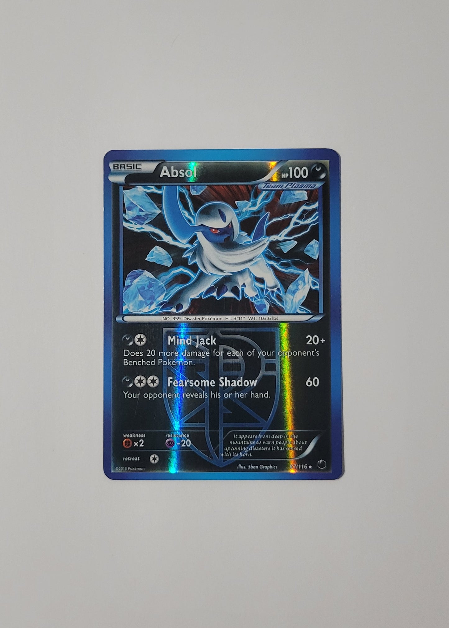 Absol 67/116 (Reverse Holo) - Plasma Blast