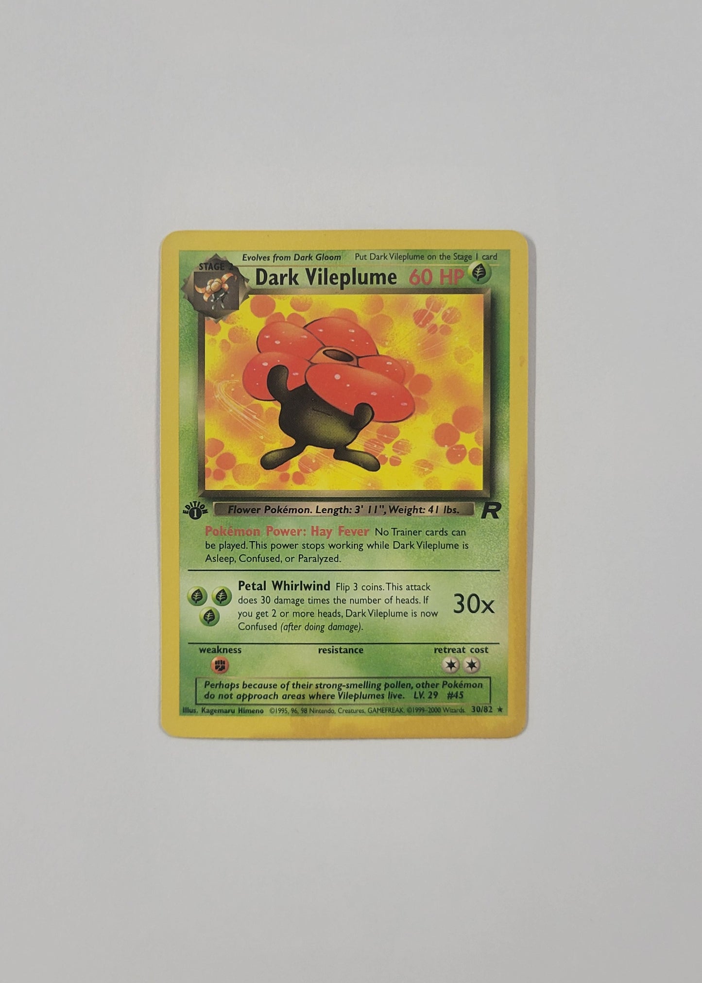 Dark Vileplume 30/82 - Team Rocket (1st Edition)
