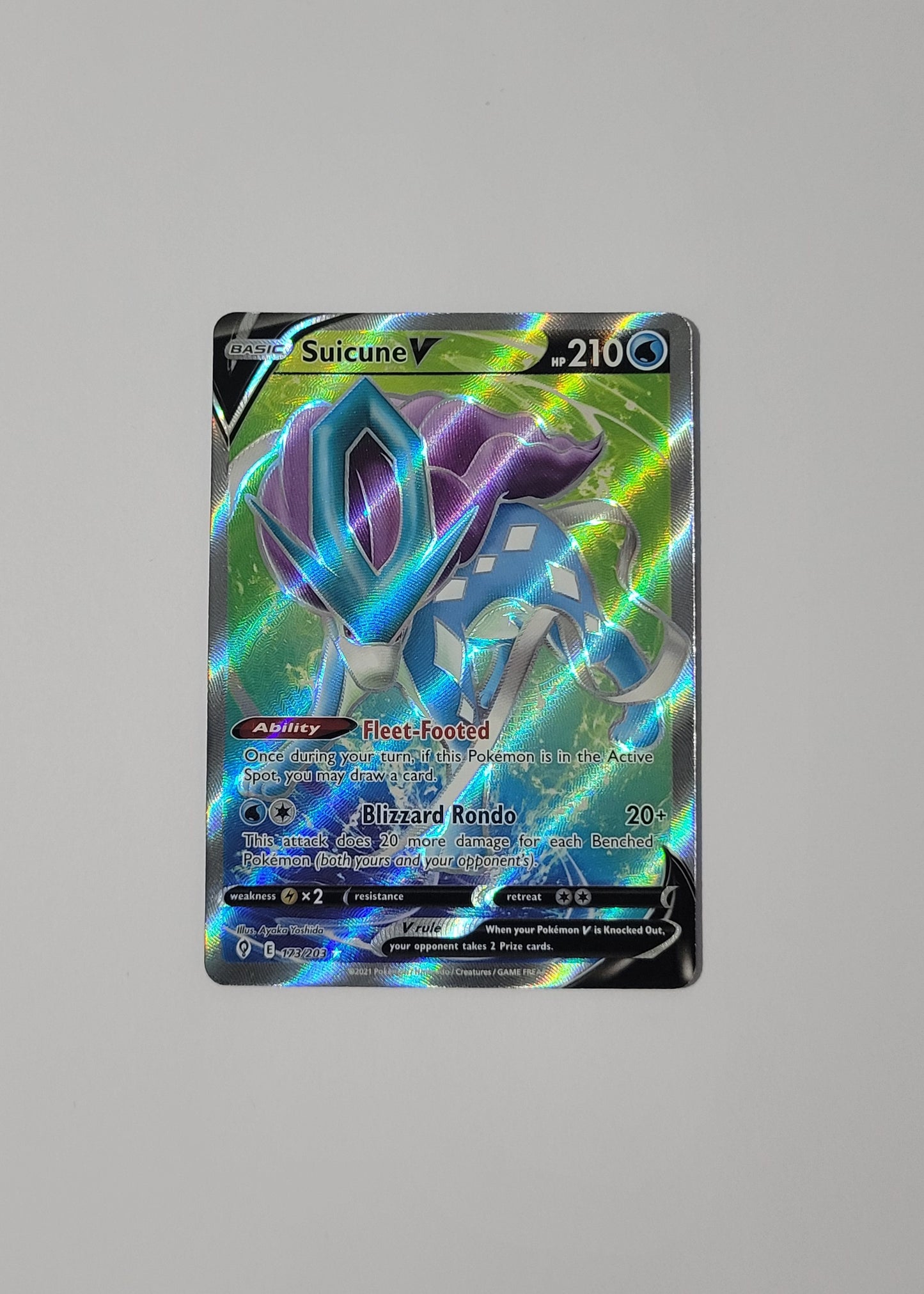 Suicune V 173/203 - Evolving Skies
