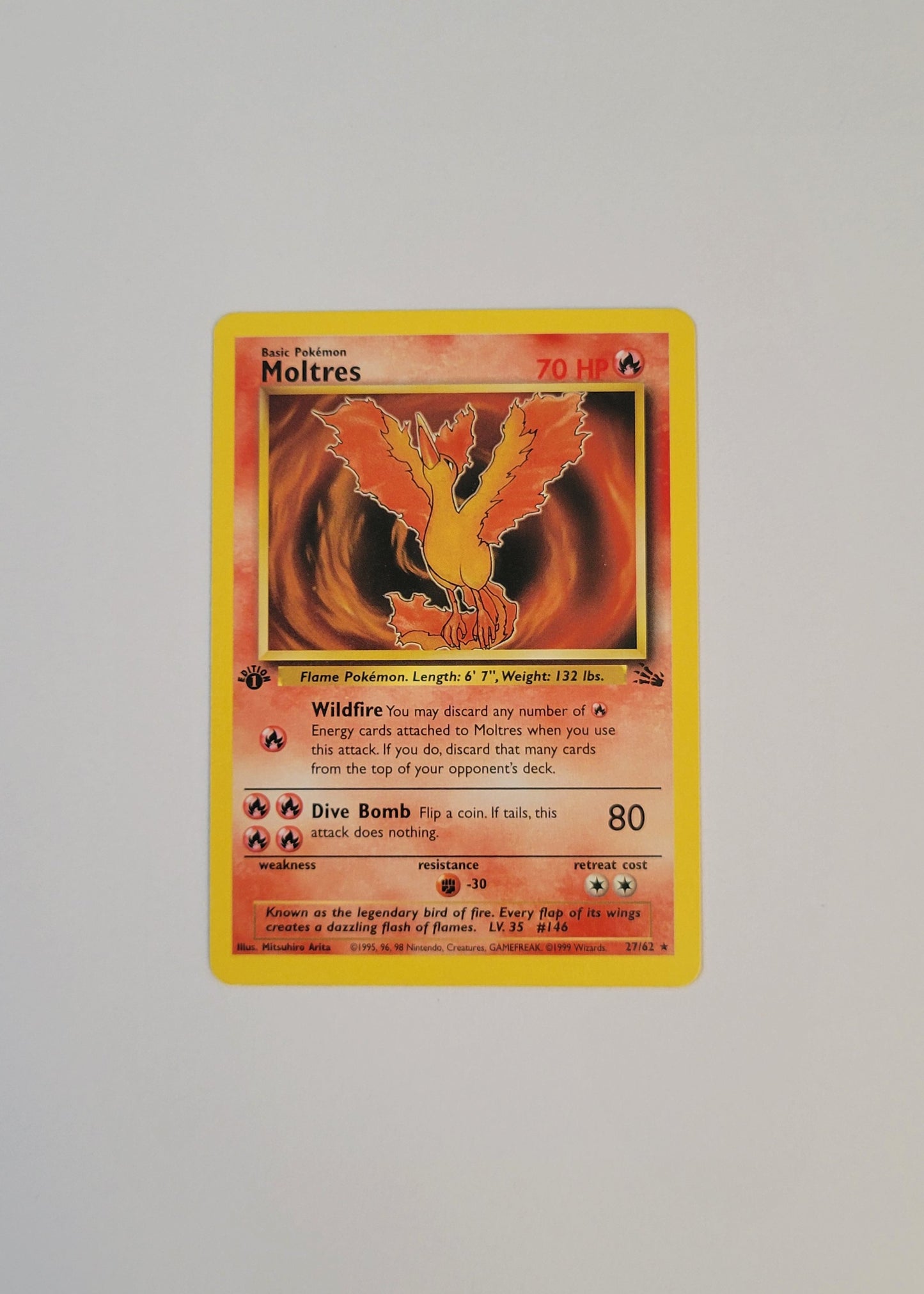 Moltres 27/62 - Fossil (1st Edition)