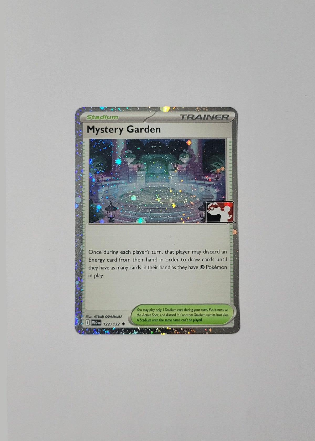 Mystery Garden 122/132 (Cosmos Holo, Play Stamped) - Mega Evolution Base Set