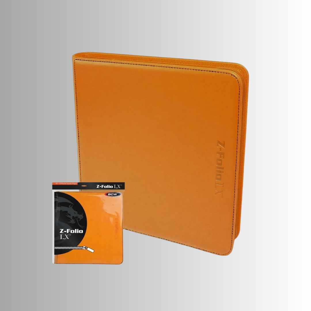 BCW Z-Folio LX Orange 12-Pocket Binder
