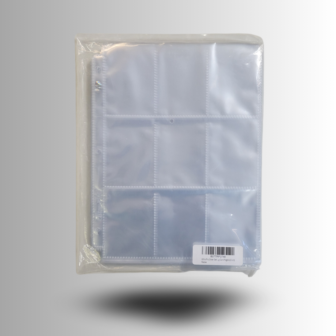 Ultra Pro 18-Pocket Silver Binder Pages 25ct