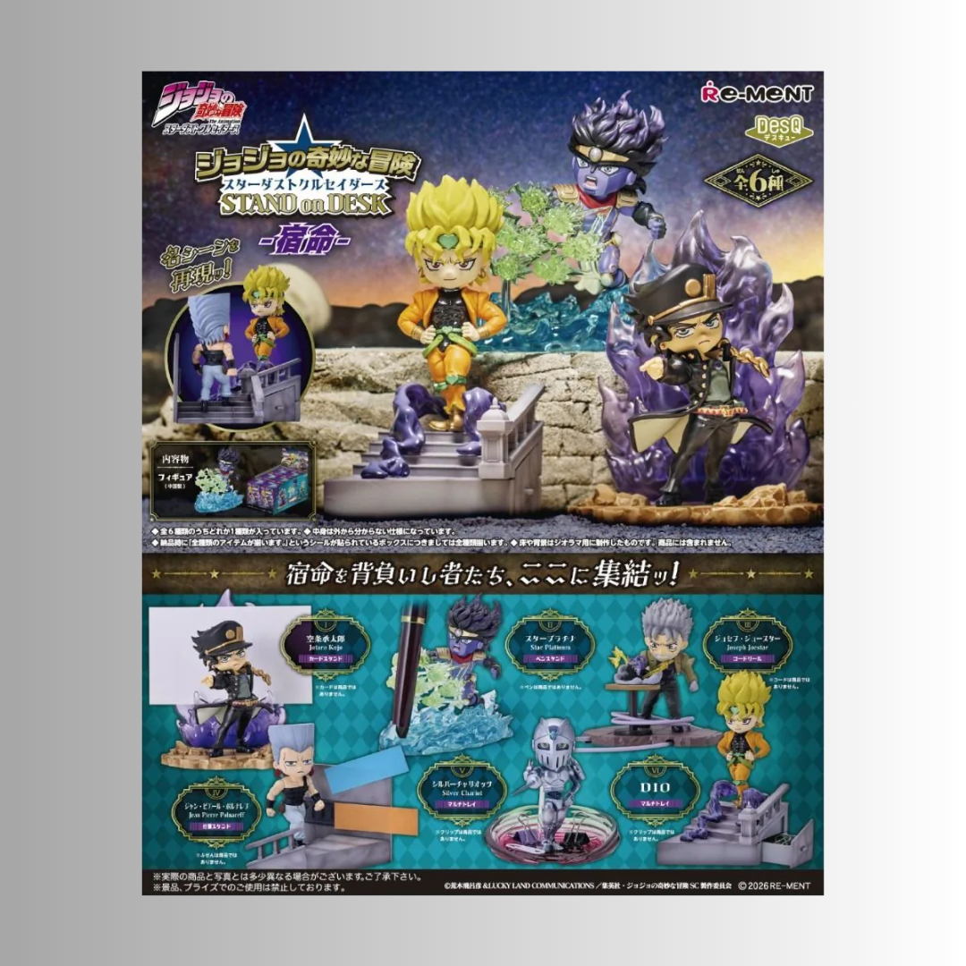 (Pre-Order) Re-Ment: JoJo's Bizarre Adventure - Stardust Crusaders STAND on DESK ~Fate~ Blind Box