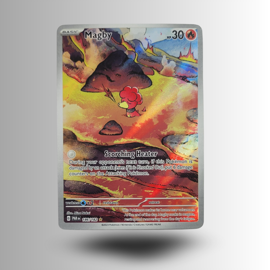 Carta Pokémon Magby - Paradox Rift, Rareza Ilustración Rara, Coleccionable