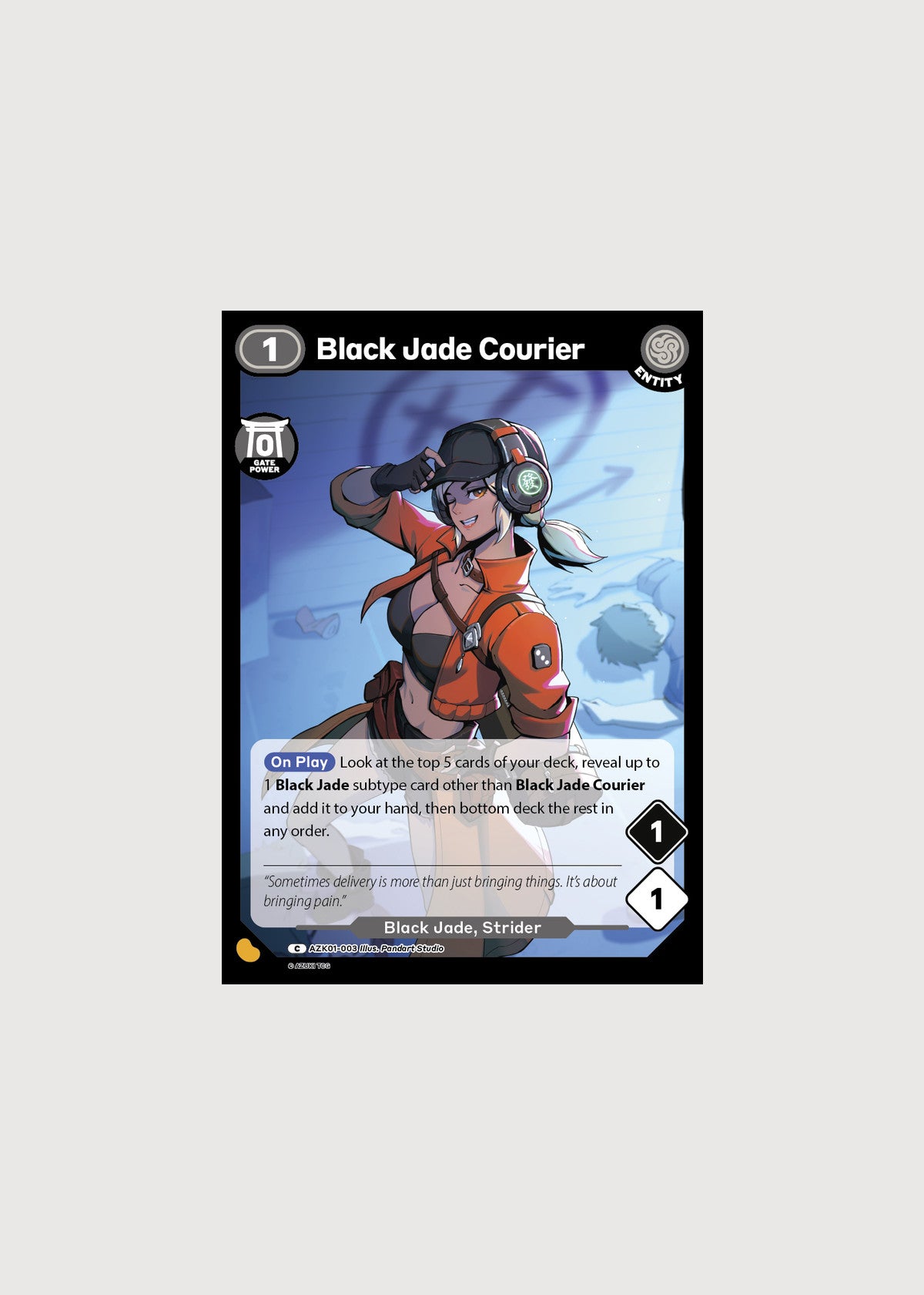 Black Jade Courier AZK01-003, Common, Gates Awakened