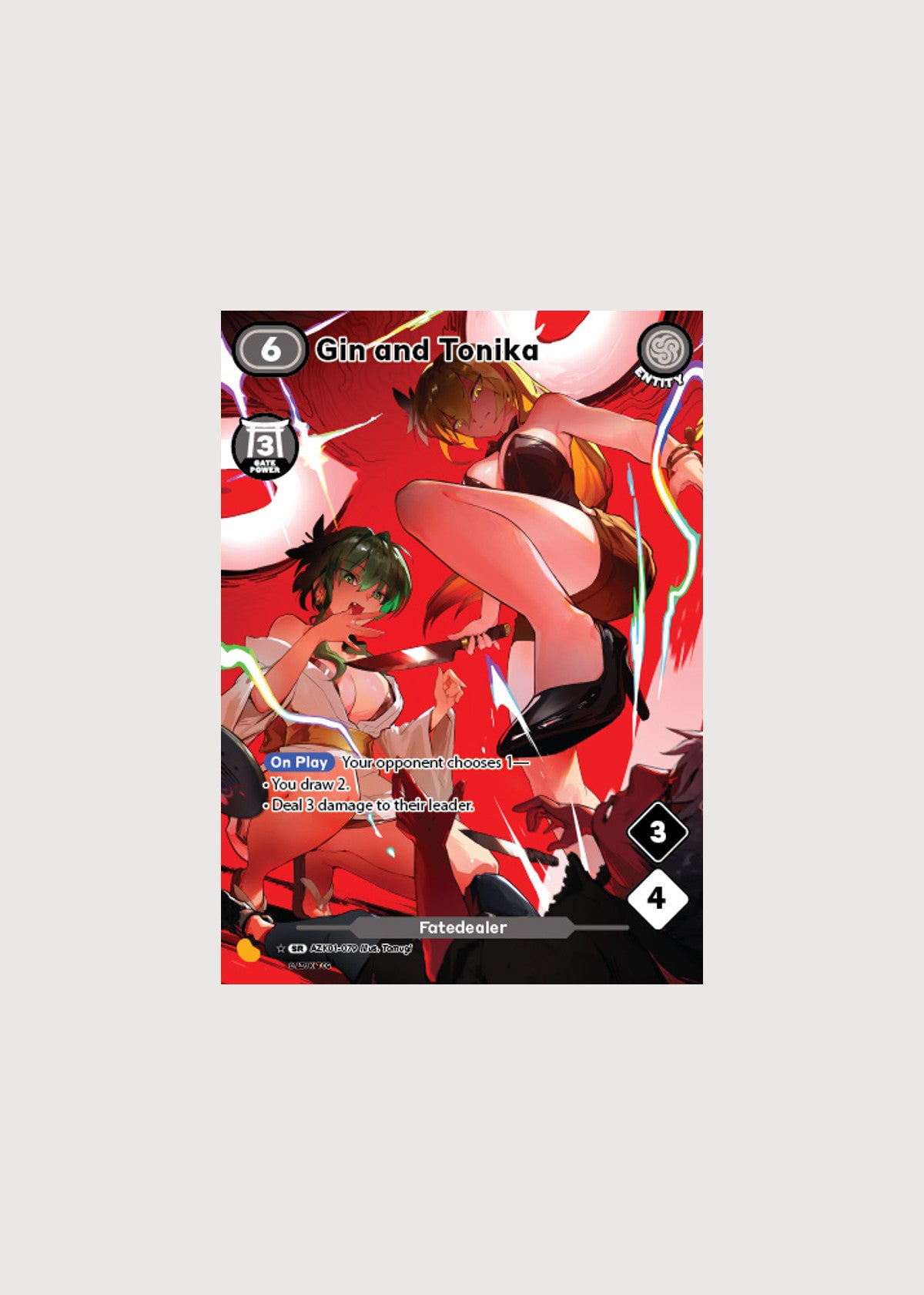 Gin and Tonika AZK01-079A, Super Rare (Alternate Art), Gates Awakened