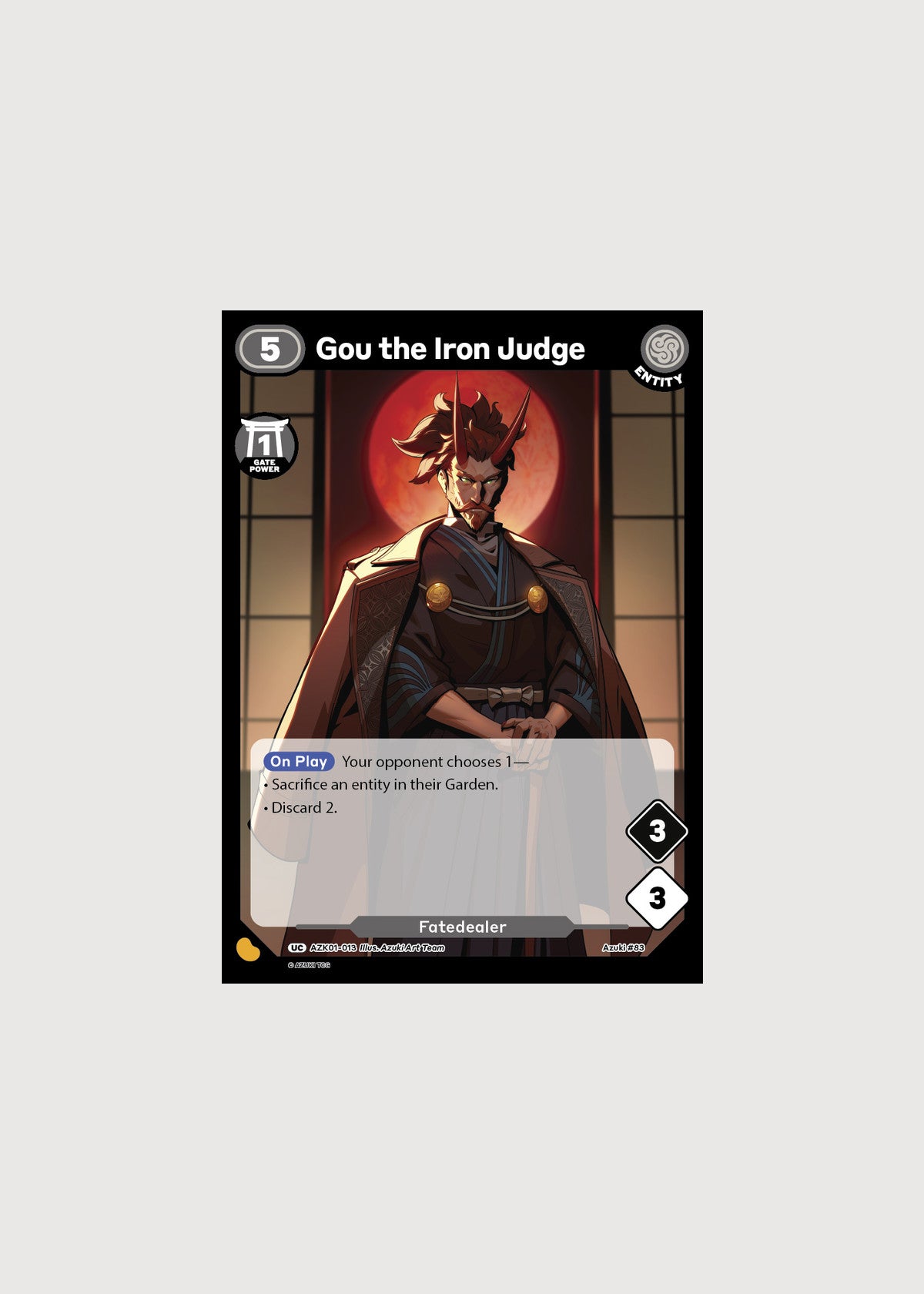 Gou the Iron Judge AZK01-013, Uncommon, Gates Awakened