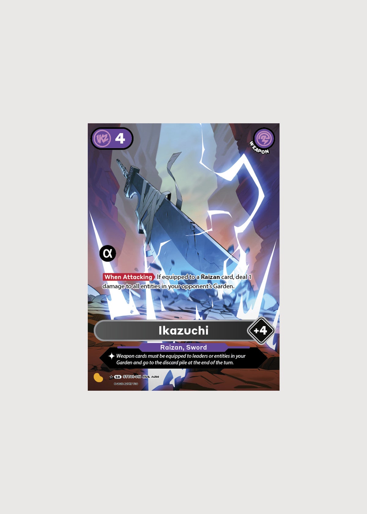 Ikazuchi STT01-016A, Super Rare (Alternate Art), Gates Awakened