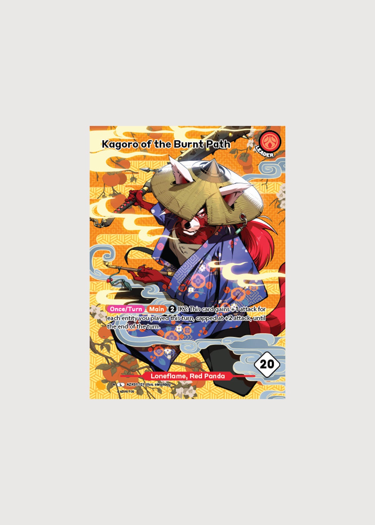 Kagoro of the Burnt Path AZK01-121A, Leader (Alternate Art), Gates Awakened