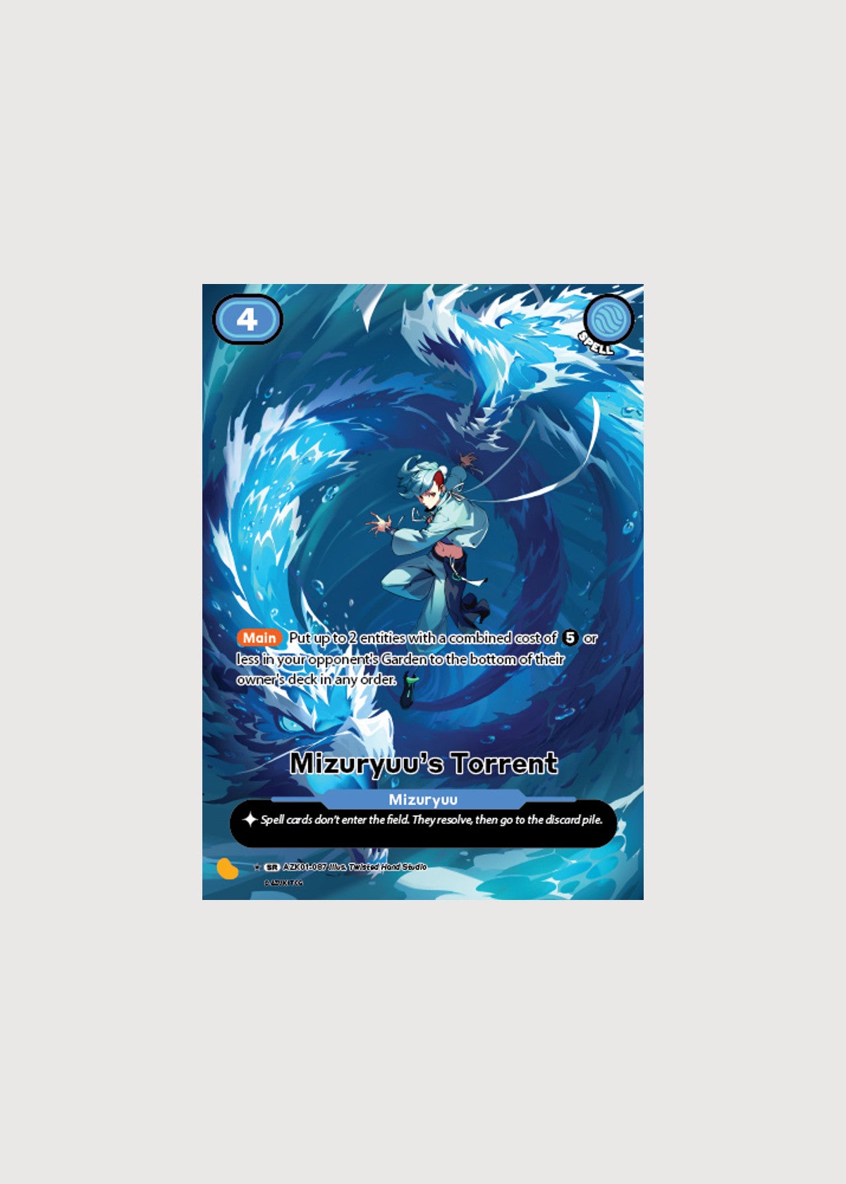 Mizuryuu's Torrent AZK01-087A, Super Rare (Alternate Art), Gates Awakened