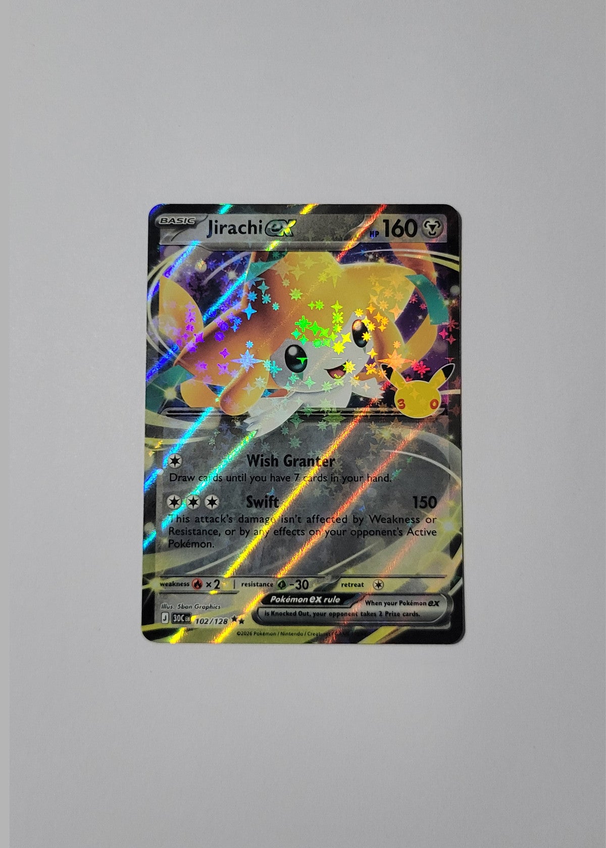 Jirachi ex 102/128 - 30th Celebration