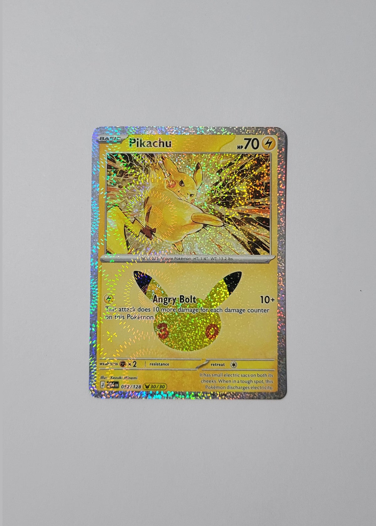 Pikachu 052/128 (30/30) - 30th Celebration