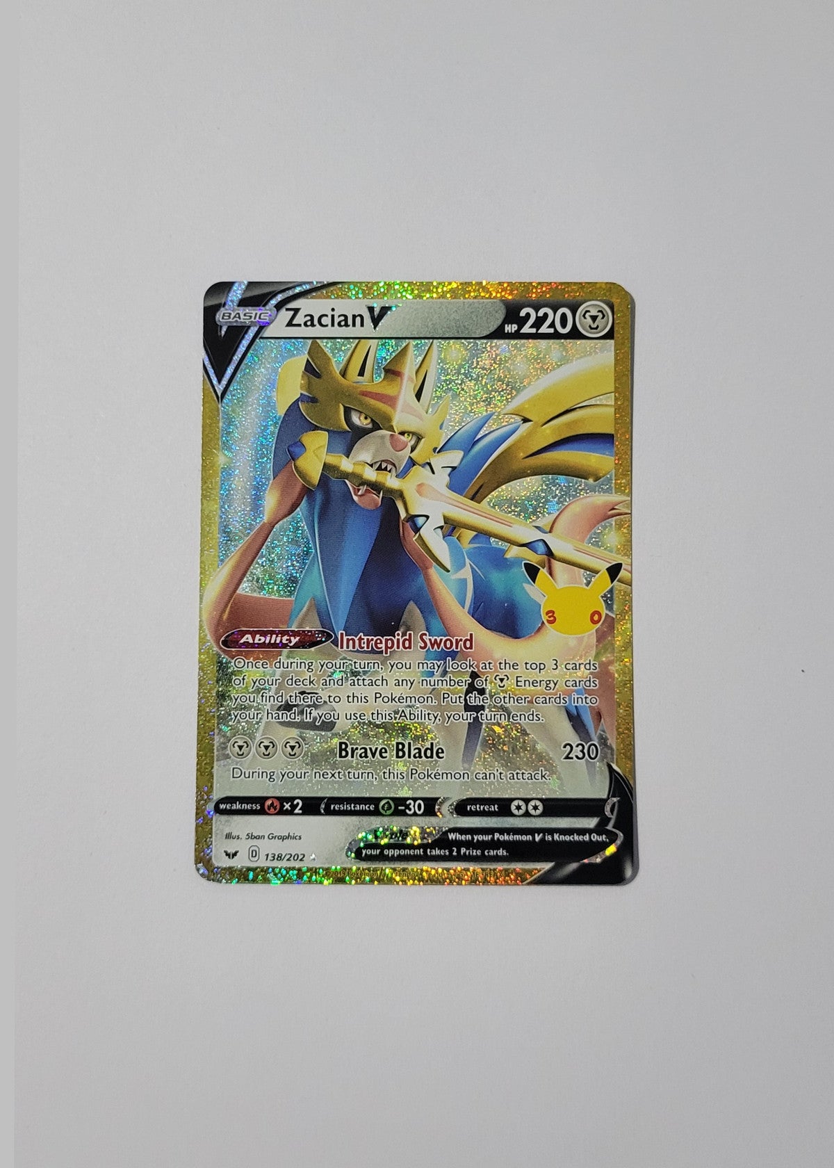 Zacian V 138/202 - 30th Celebration: Classic Collection