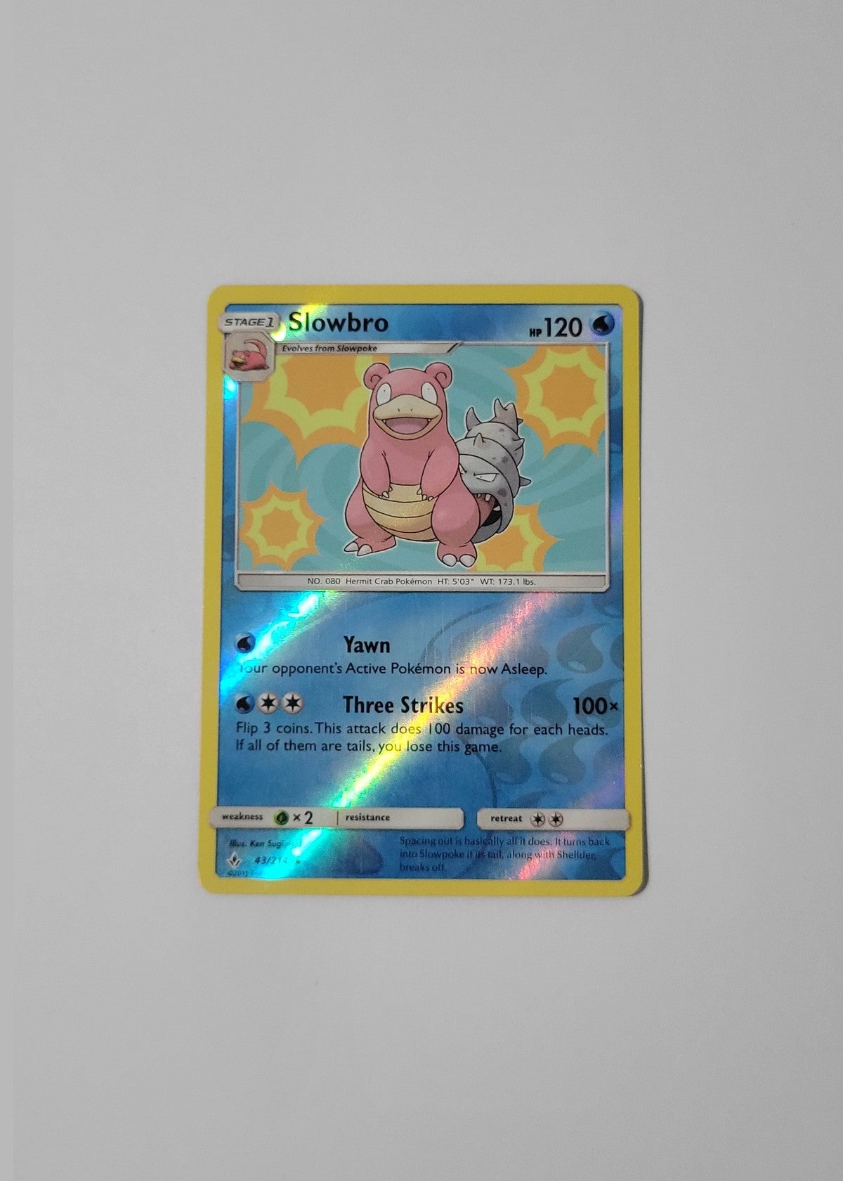 Slowbro 43/214 (Reverse Holo) - Unbroken Bonds