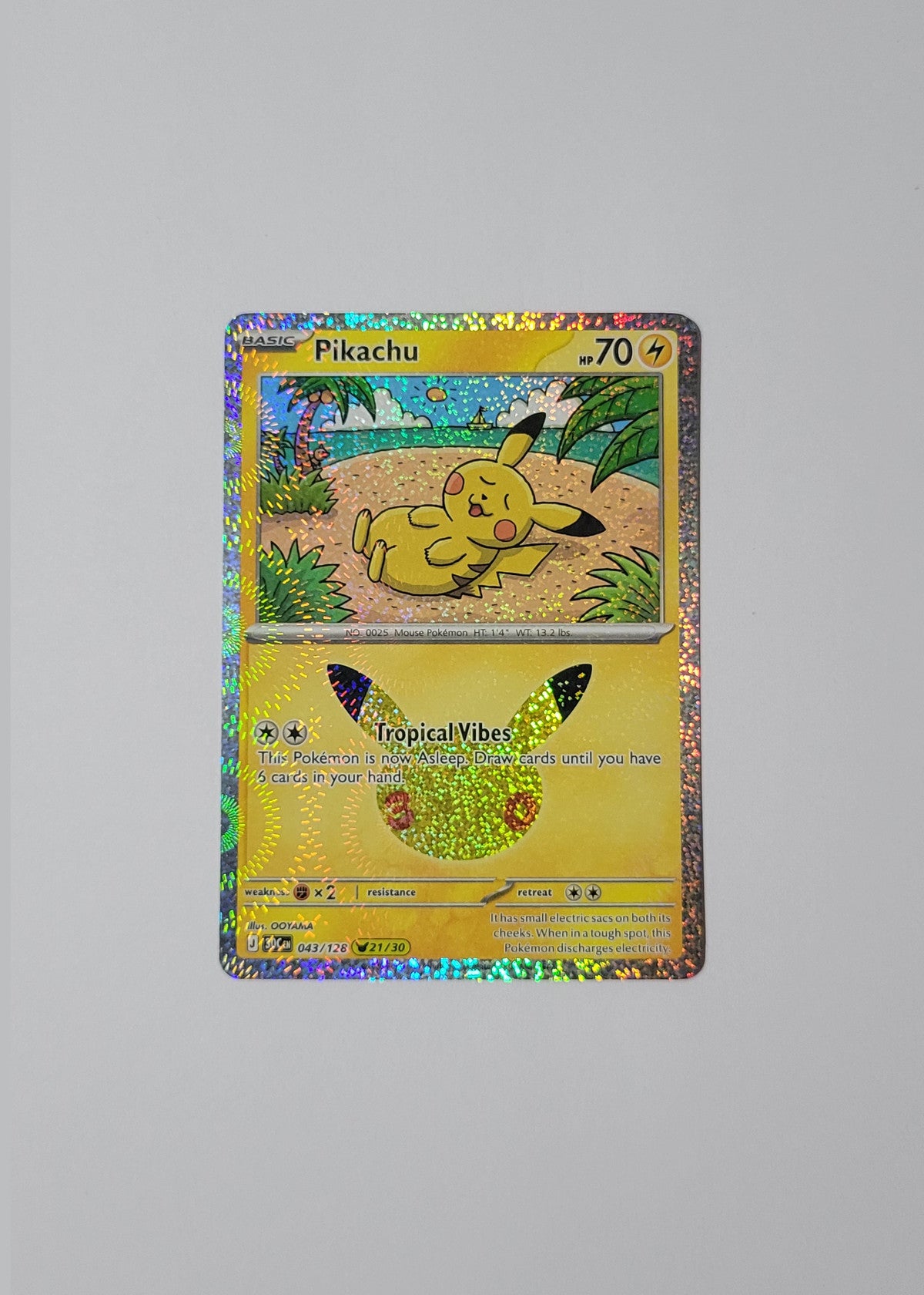 Pikachu 043/128 (21/30) - 30th Celebration