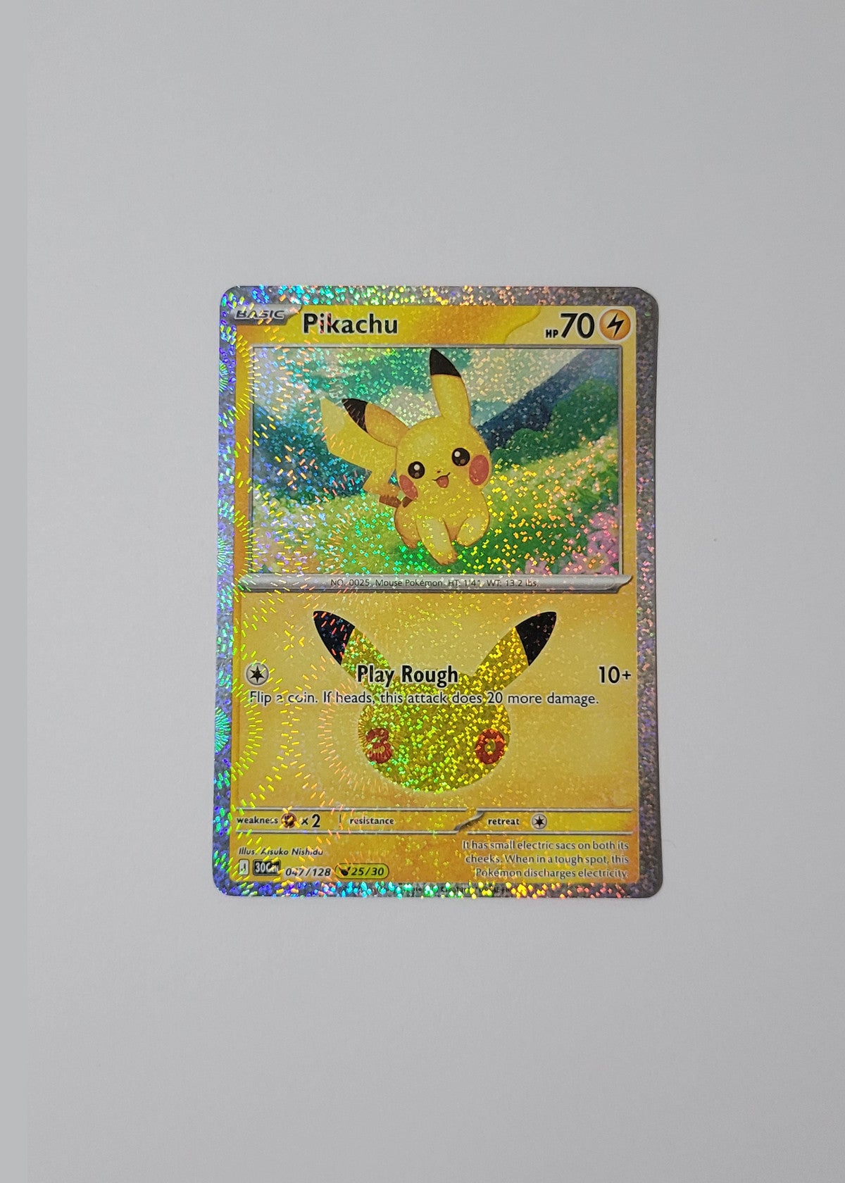 Pikachu 047/128 (25/30) - 30th Celebration