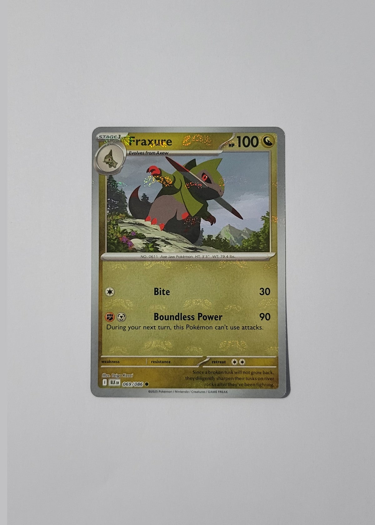 Fraxure 069/086 (Master Ball) - Black Bolt