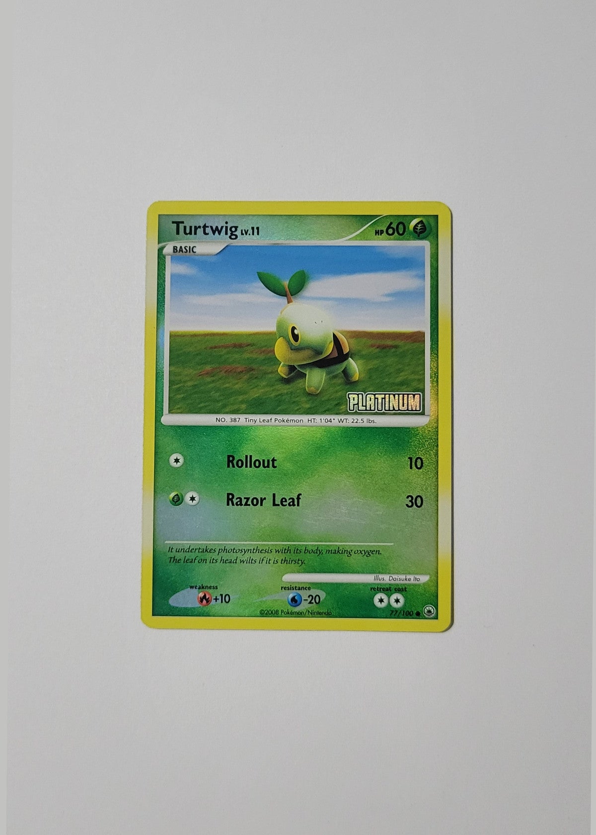Turtwig LV.11 77/100 - Burger King Promo
