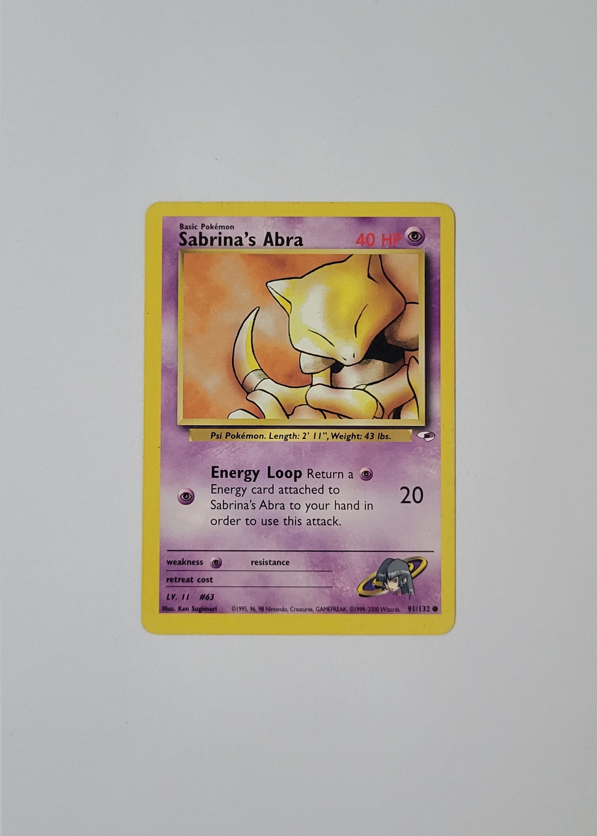 Sabrina's Abra 91/132 - Gym Heroes