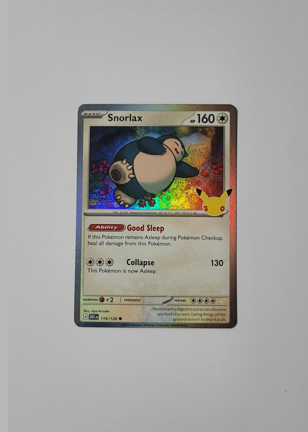 Snorlax 119/128 - 30th Celebration