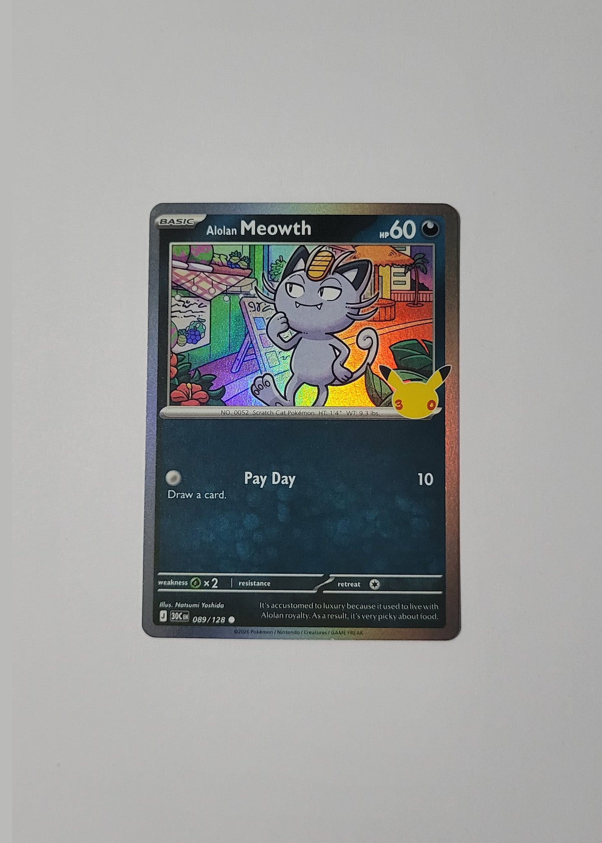 Alolan Meowth 089/128 - 30th Celebration