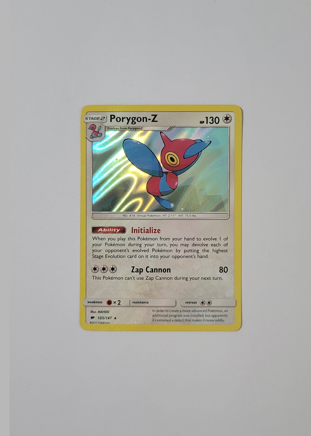 Porygon-Z 105/147 (Holo) - Burning Shadows