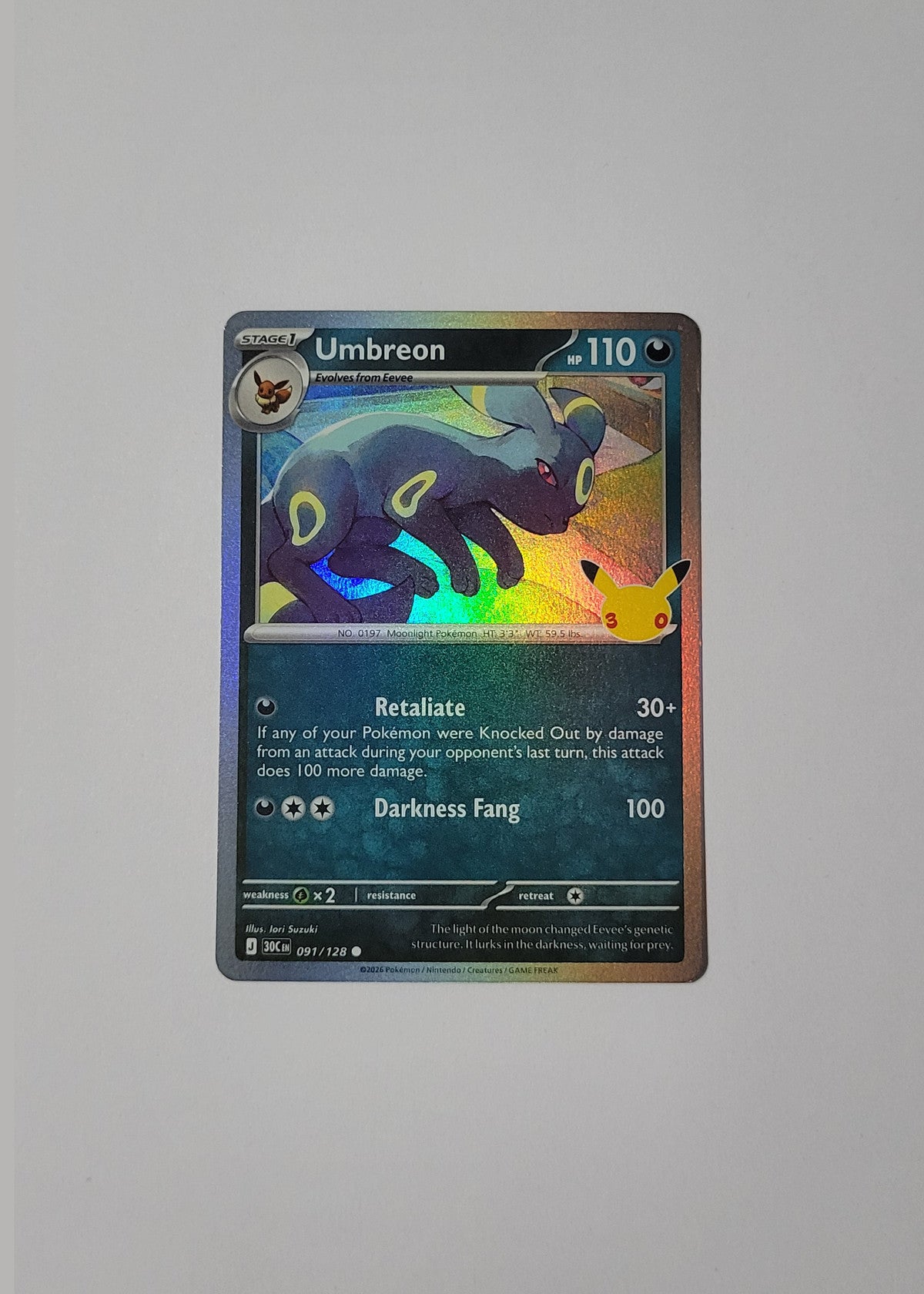 Umbreon 091/128 - 30th Celebration