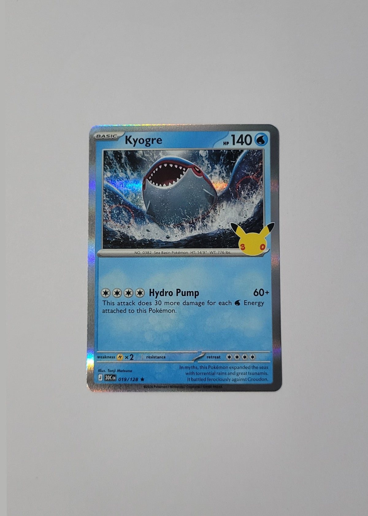 Kyogre 019/128 - 30th Celebration