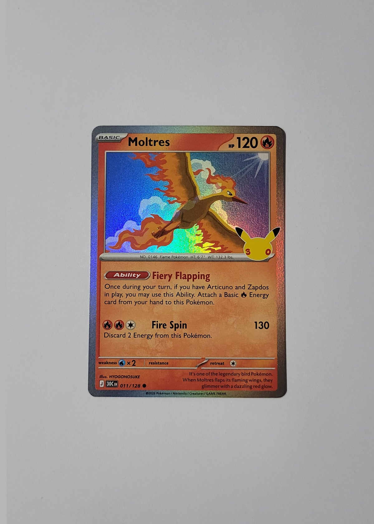 Moltres 011/128 - 30th Celebration