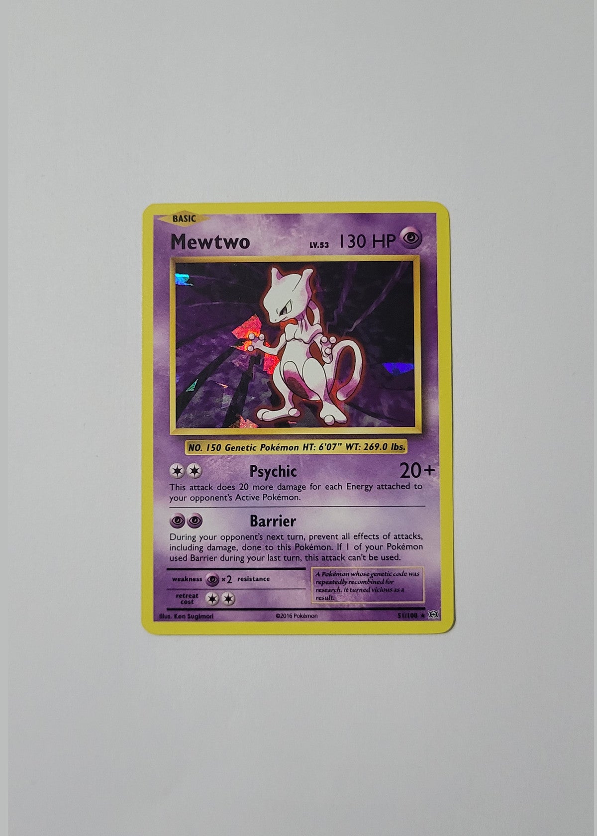 Mewtwo LV.53 51/108 (Cracked Ice) - Evolutions