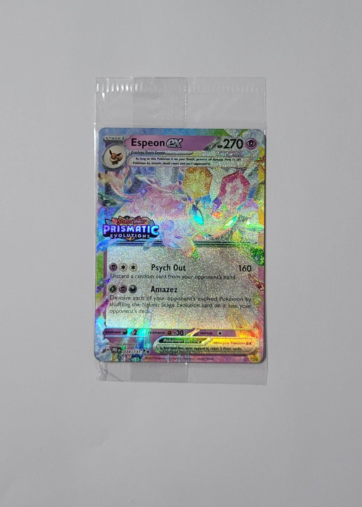 Espeon ex 034/131 (Sealed, Stamped) - Prismatic Evolutions