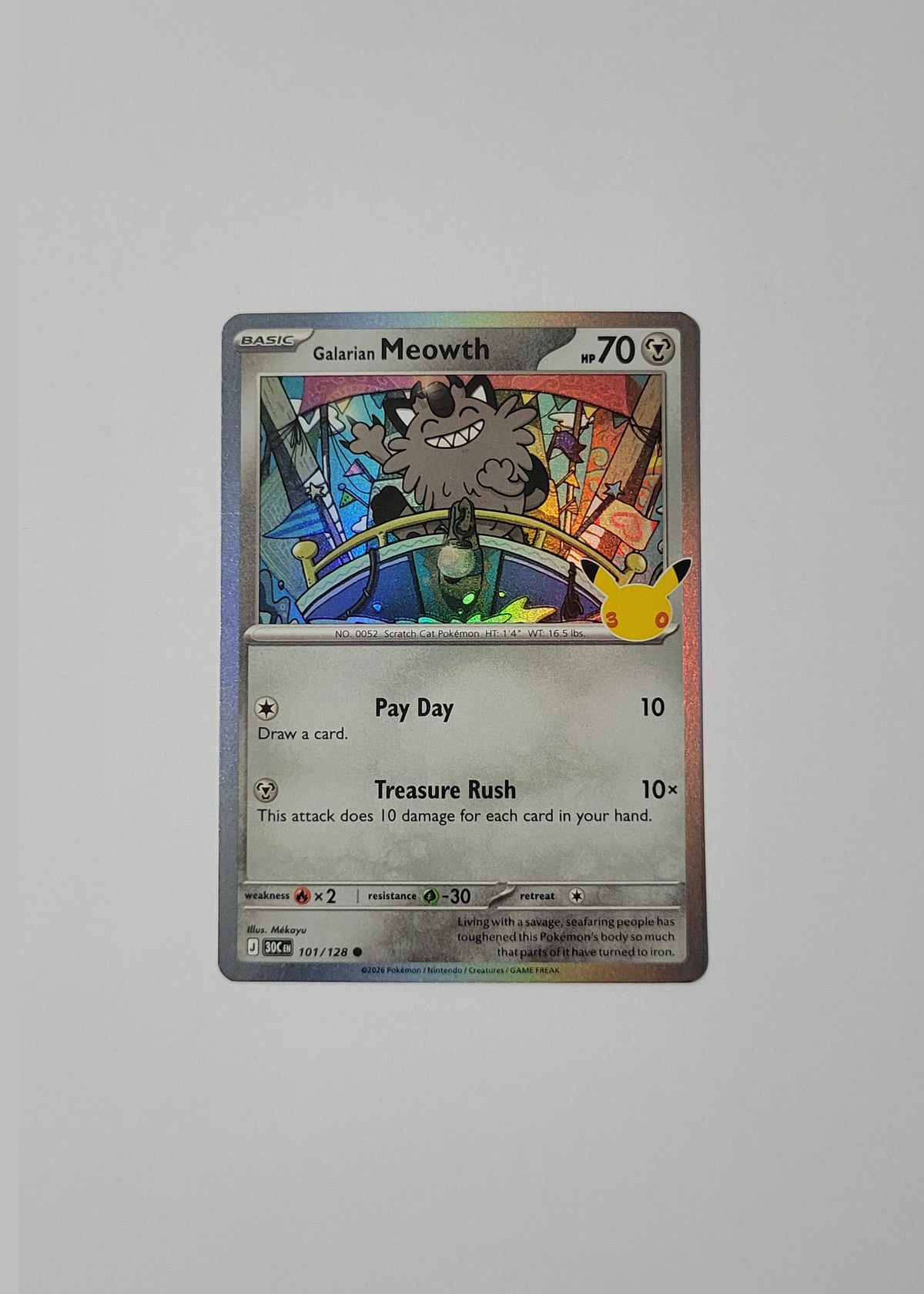 Galarian Meowth 101/128 - 30th Celebration