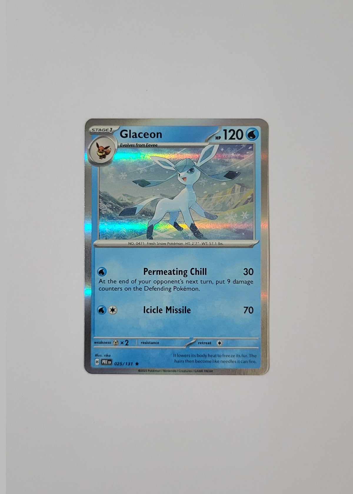 Glaceon 025/131 (Holo) - Prismatic Evolutions