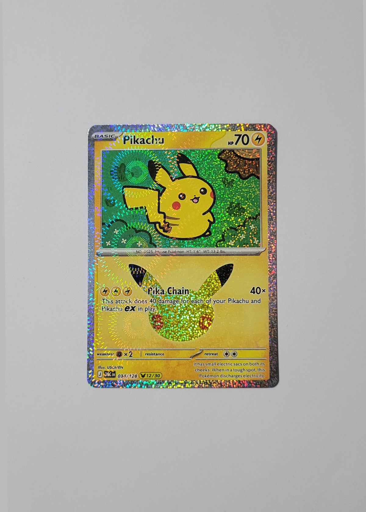 Pikachu 034/128 (12/30) - 30th Celebration