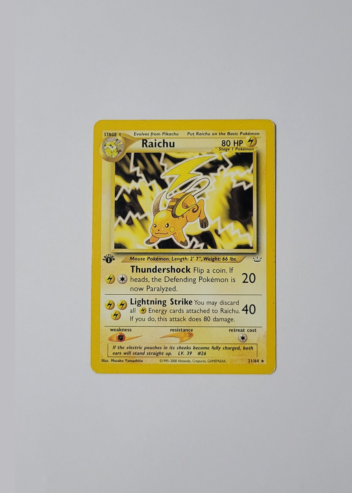 Raichu 21/64 - Neo Revelation (1st Edition)