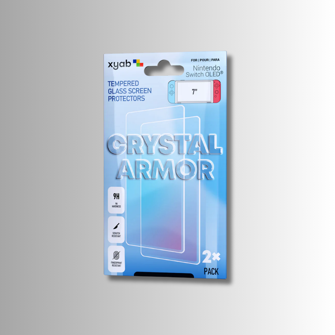 XYAB Tempered Glass Screen Protector (2-Pack) - Nintendo Switch OLED